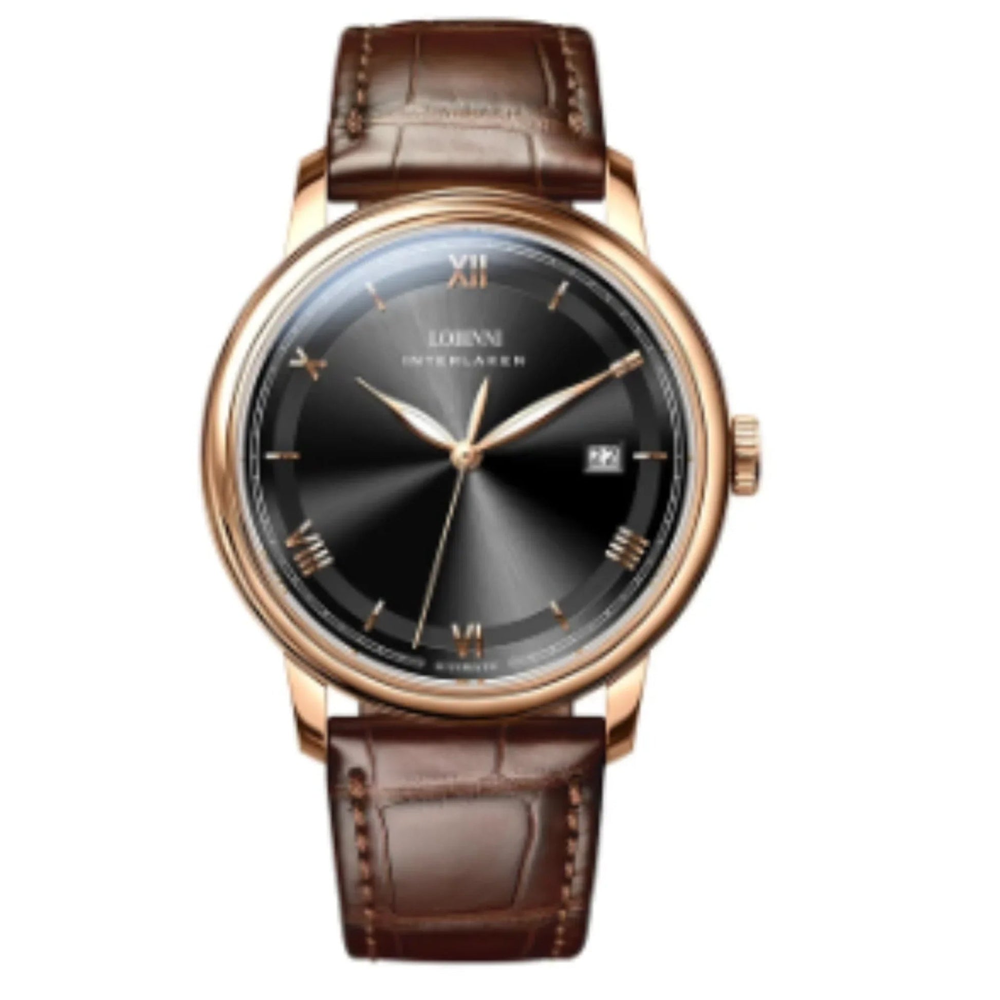 LOBINNI Mens Automatic Stainless Steel Waterproof Luxury Business Mechanical Wristwatch - 14003 - DREAM WATCHES