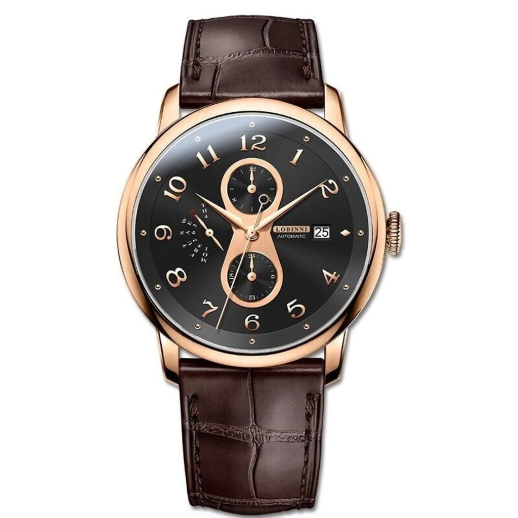 LOBINNI Mens Automatic Watch 41mm Luxury Mechanical Wristwatch 50M Week,Date,Month - A9227 - DREAM WATCHES