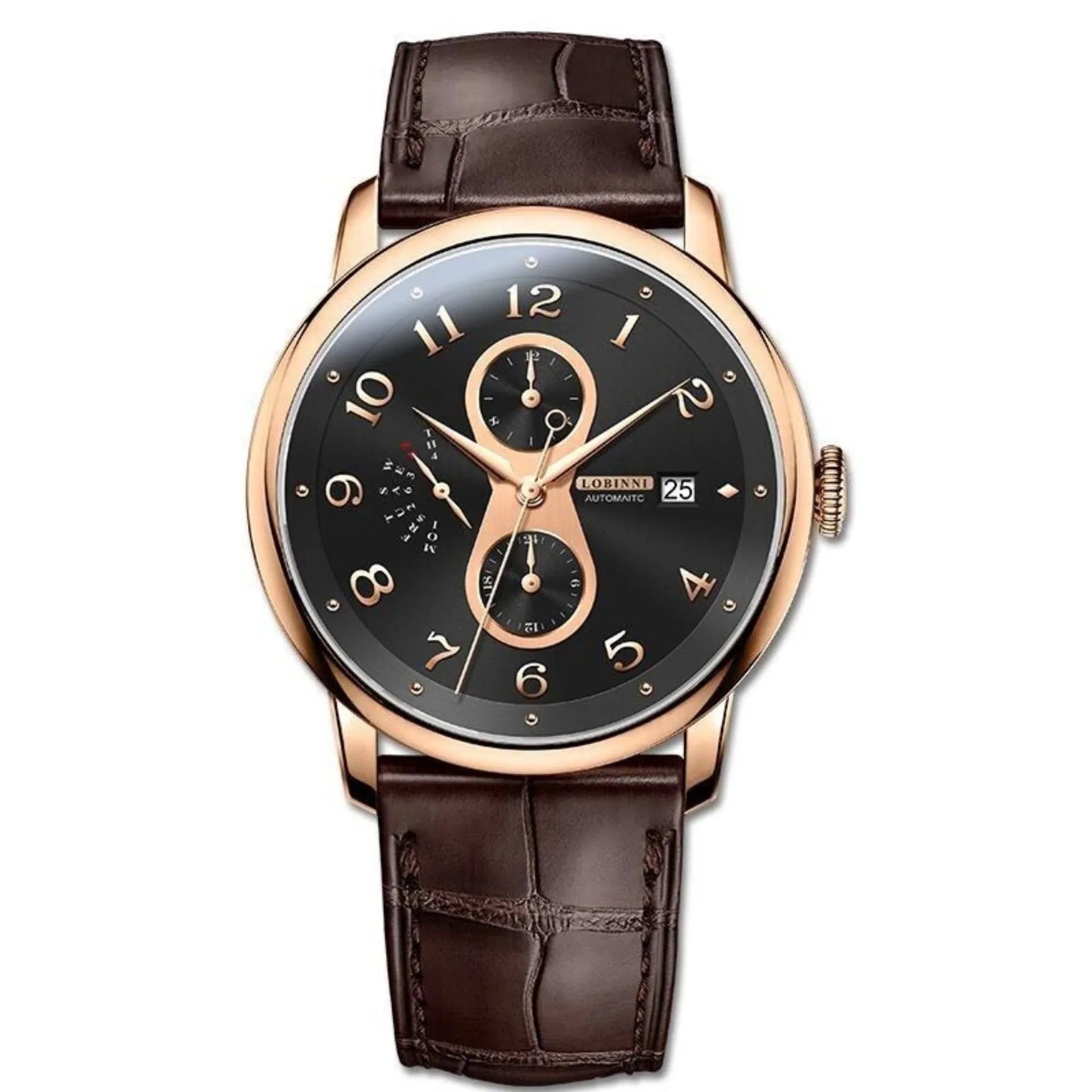 LOBINNI Mens Automatic Watch 41mm Luxury Mechanical Wristwatch 50M Week,Date,Month - A9227 - DREAM WATCHES