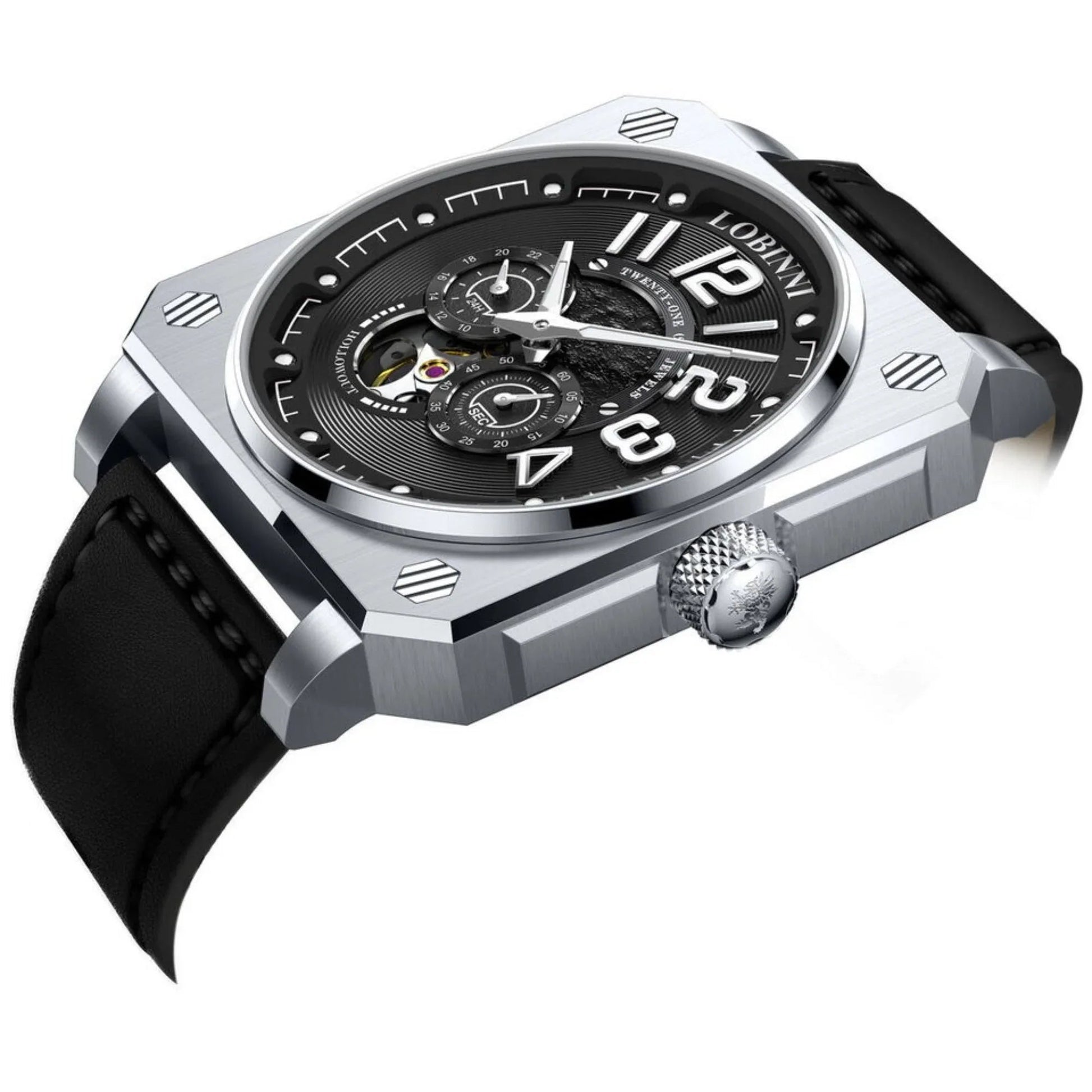 LOBINNI Mens Automatic Watches Luxury Luminous Mechanical Wristwatch Square Case - 16065 - DREAM WATCHES