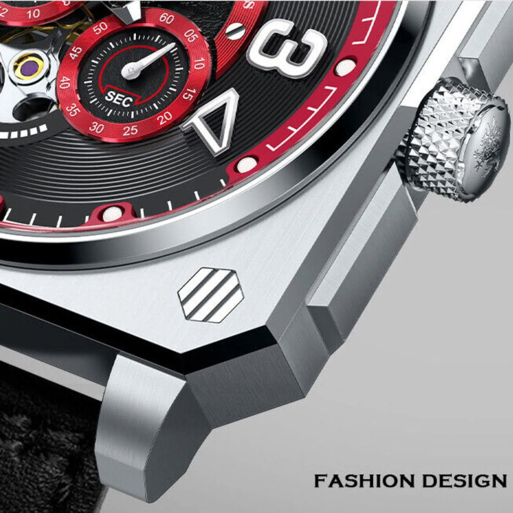 LOBINNI Mens Automatic Watches Luxury Luminous Mechanical Wristwatch Square Case - 16065 - DREAM WATCHES