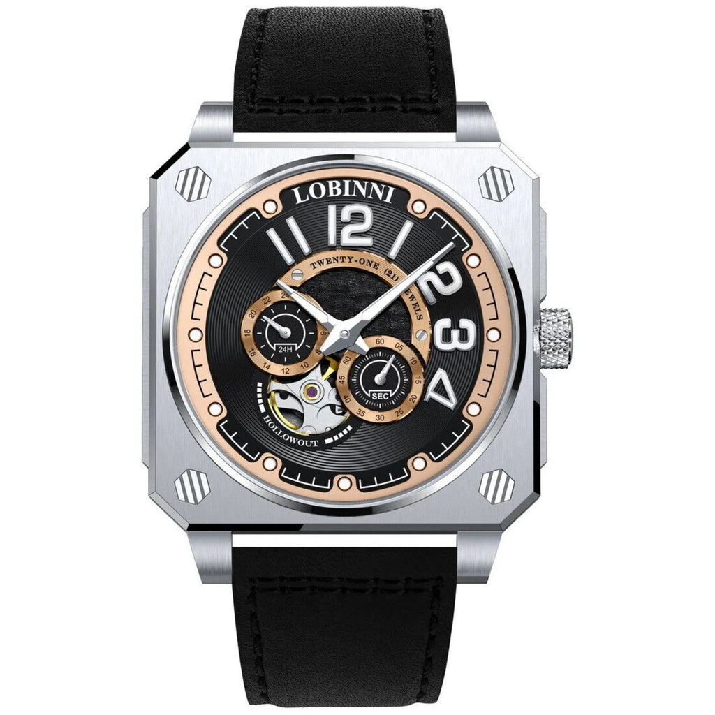 LOBINNI Mens Automatic Watches Luxury Luminous Mechanical Wristwatch Square Case -16065 - DREAM WATCHES