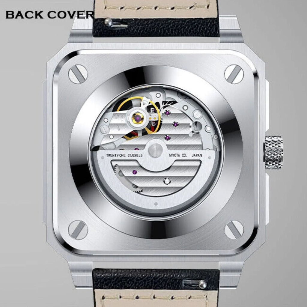 LOBINNI Mens Automatic Watches Luxury Luminous Mechanical Wristwatch Square Case -16065 - DREAM WATCHES
