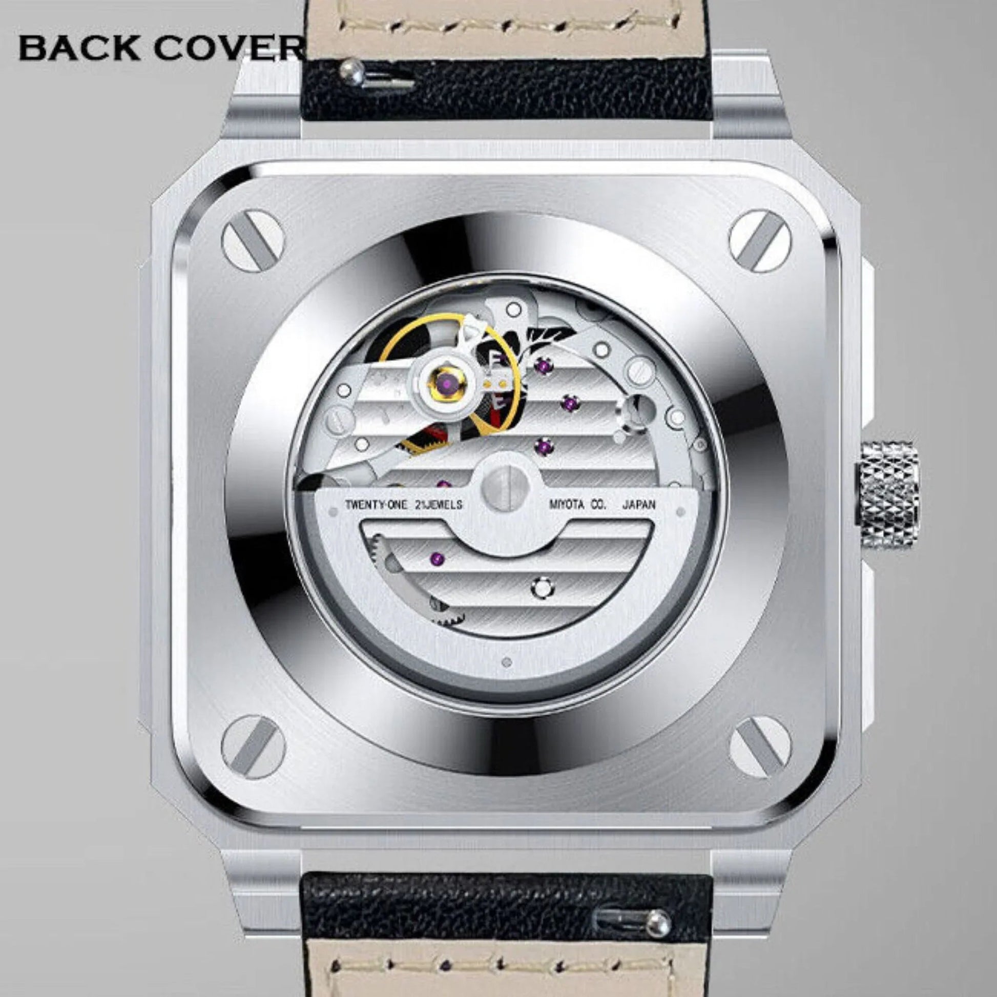 LOBINNI Mens Automatic Watches Luxury Luminous Mechanical Wristwatch Square Case -16065 - DREAM WATCHES