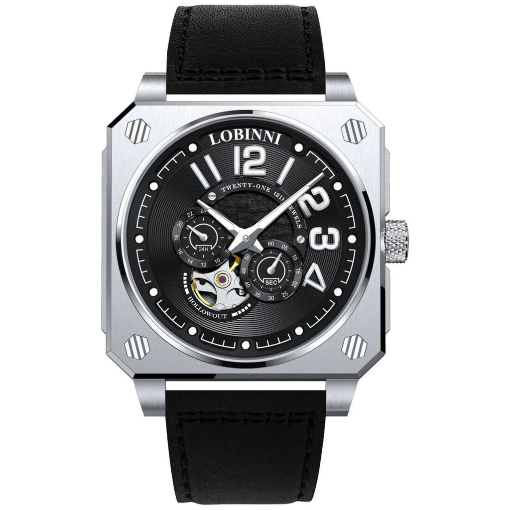 LOBINNI Mens Automatic Watches Luxury Luminous Mechanical Wristwatch Square Case - 16065 - DREAM WATCHES