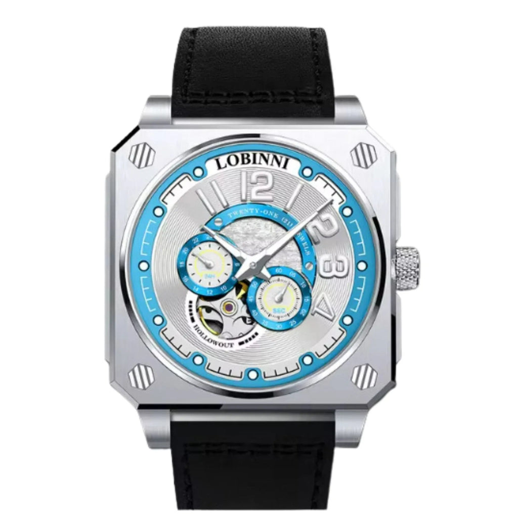LOBINNI Mens Automatic Watches Luxury Luminous Mechanical Wristwatch Square Case - 16065 - DREAM WATCHES