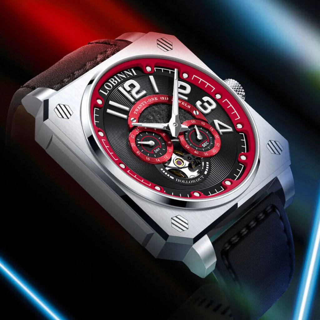 LOBINNI Mens Automatic Watches Luxury Luminous Mechanical Wristwatch Square Case - 16065 - DREAM WATCHES