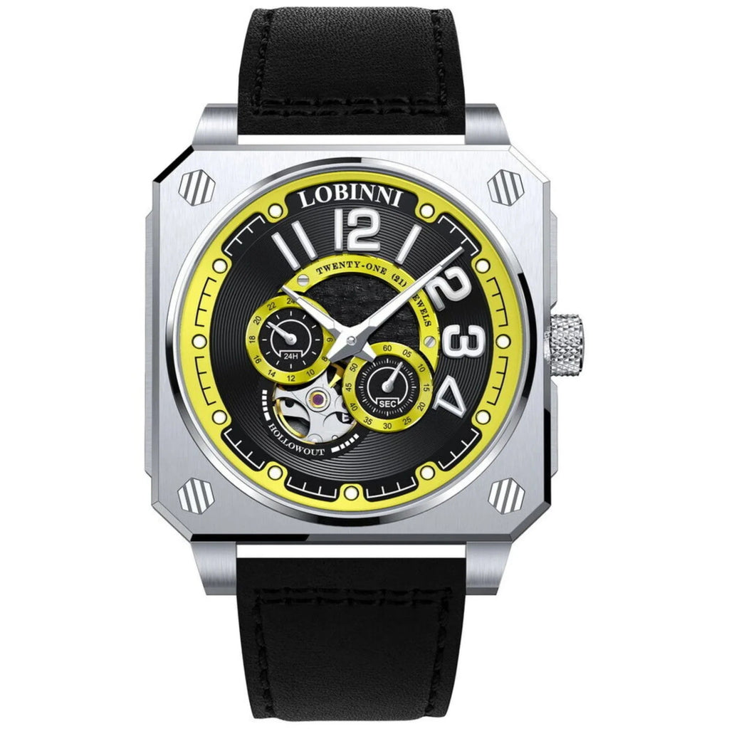 LOBINNI Mens Automatic Watches Luxury Luminous Mechanical Wristwatch Square Case - 16065 - DREAM WATCHES