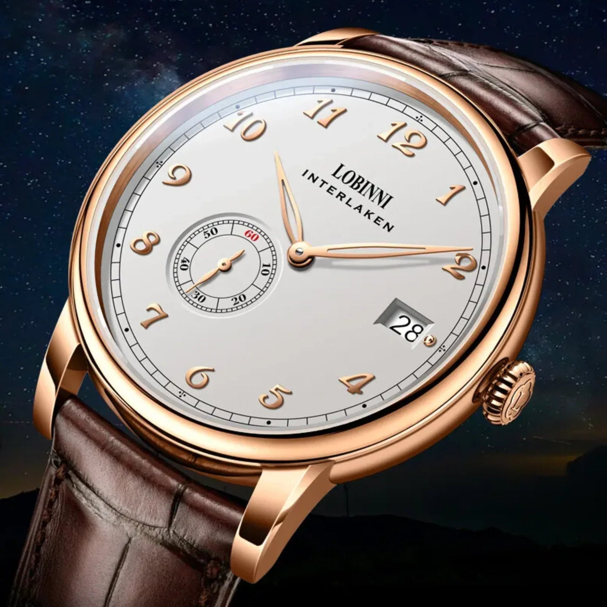 Lobinni men's luxury watch automatic Ultrathinmechanical watch with Micro Rotor Movement - 1888 - DREAM WATCHES