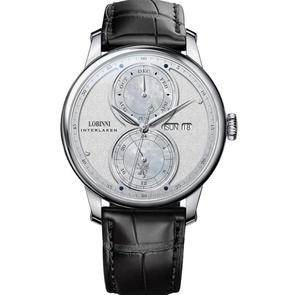 Lobinni Men's Stainless Steel Dress Automatic Mechanical Week Calendar Fashion Top Brand Luxury Watch - 18015 - DREAM WATCHES