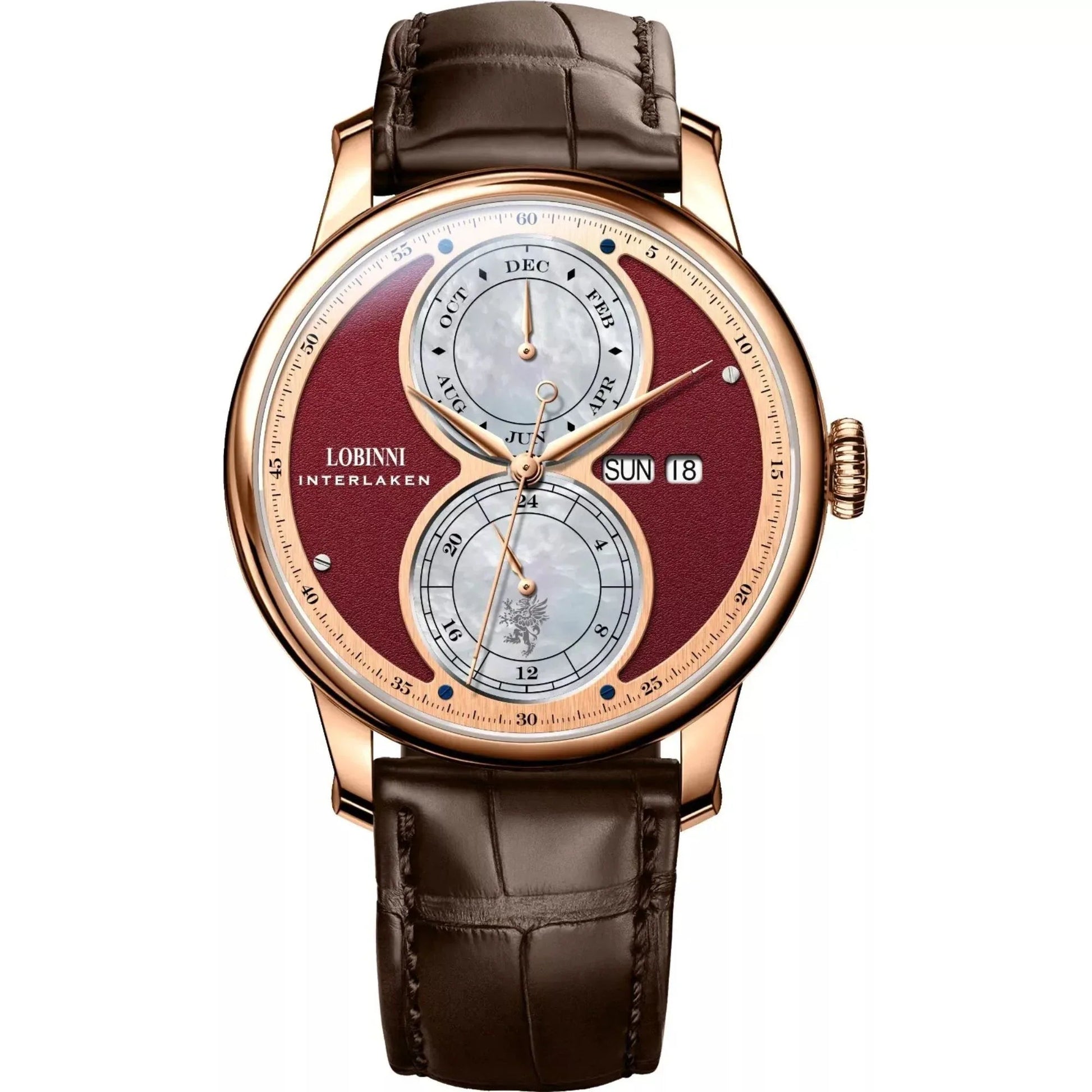 Lobinni Men's Stainless Steel Dress Automatic Mechanical Week Calendar Fashion Top Brand Luxury Watch - 18015 - DREAM WATCHES