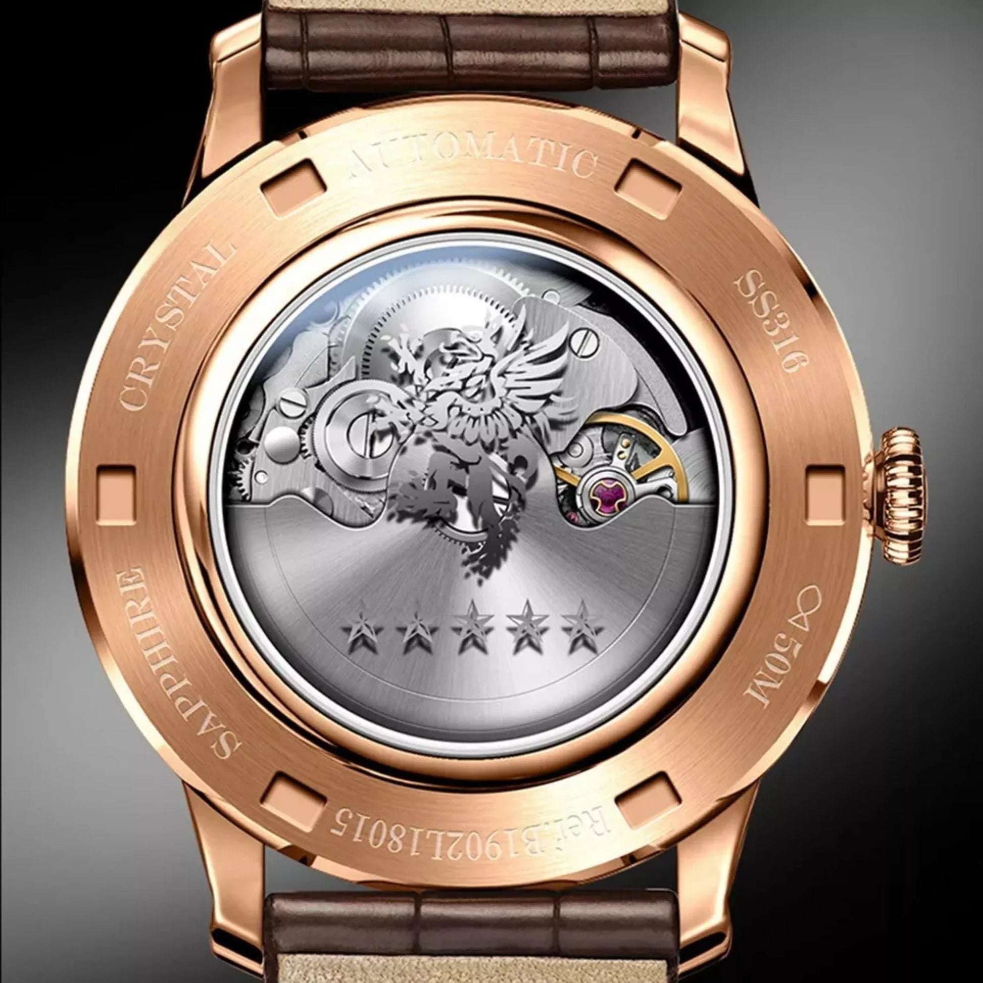 Lobinni Men's Stainless Steel Dress Automatic Mechanical Week Calendar Fashion Top Brand Luxury Watch - 18015 - DREAM WATCHES