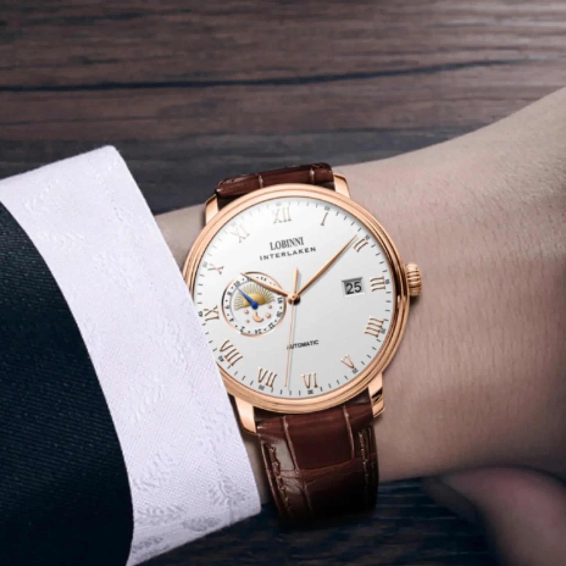 LOBINNI Men'S Watch Senior Design Multi -Style Automatic Mechanical Stainless Steel Waterproof Creative Personality Watches - 12032 - DREAM WATCHES
