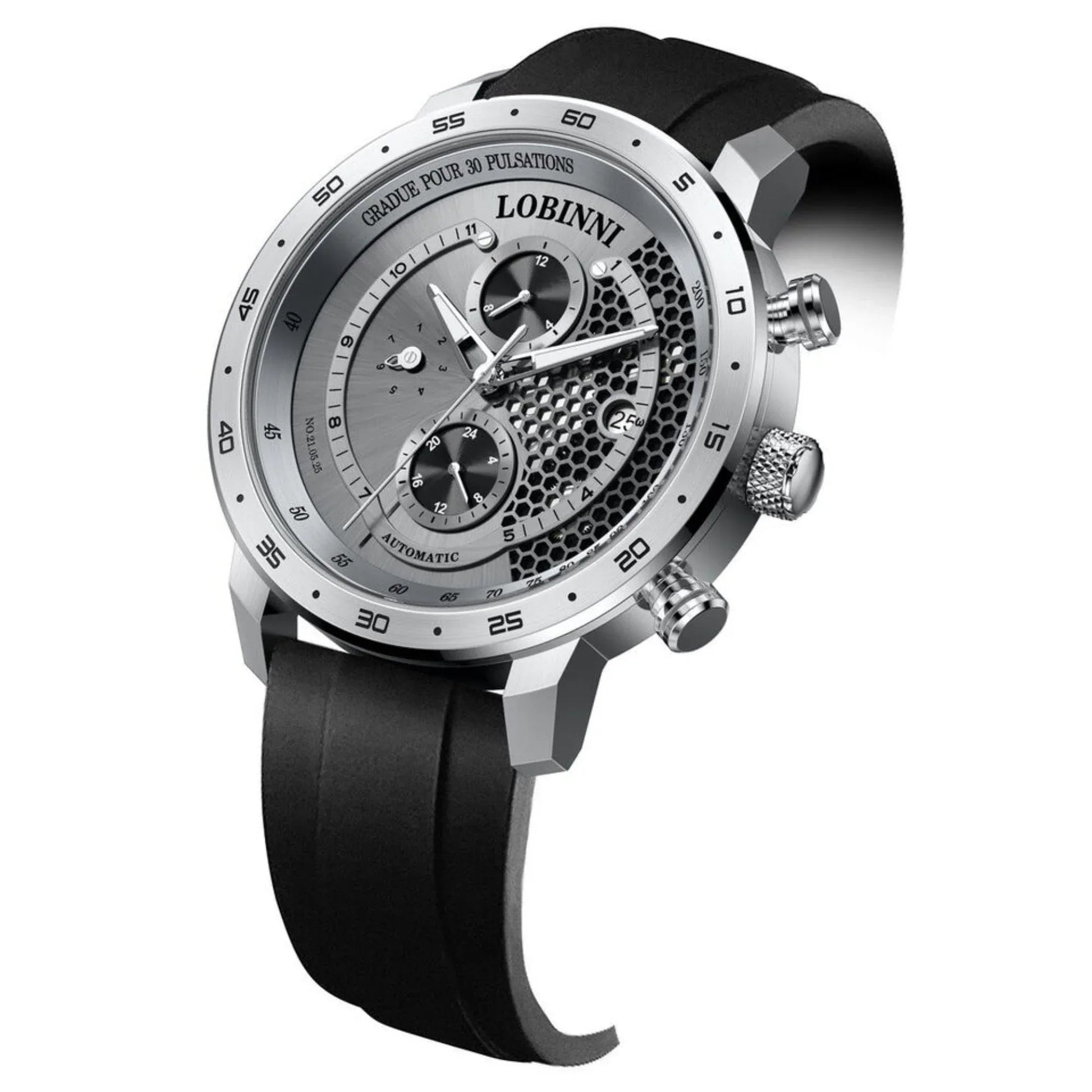 LOBINNI New Sport Watches Self-wind Mechanical Automatic Watch Men 50M Waterproof Watch Rubber Strap Lumious Watch - 16063 - DREAM WATCHES