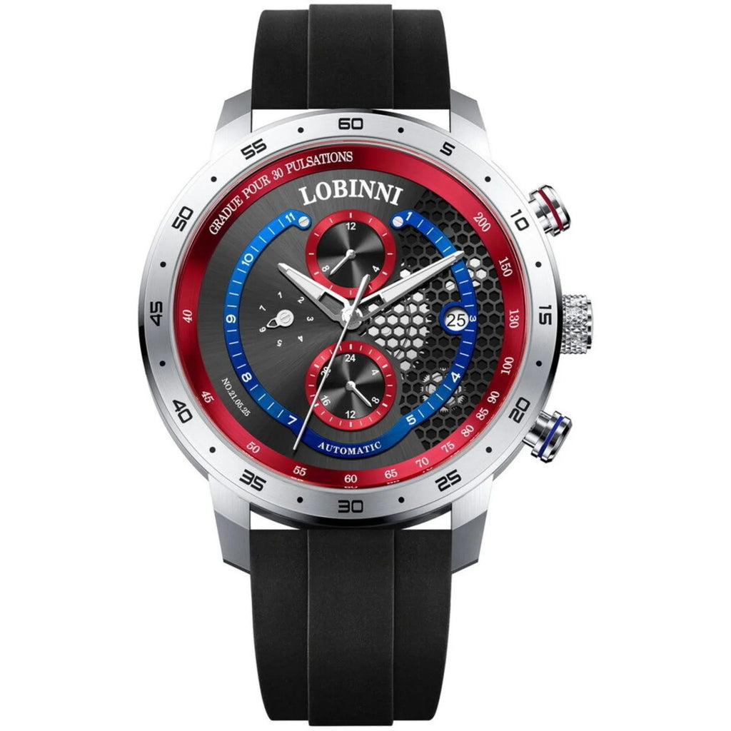LOBINNI New Sport Watches Self-wind Mechanical Automatic Watch Men 50M Waterproof Watch Rubber Strap Lumious Watch - 16063 - DREAM WATCHES
