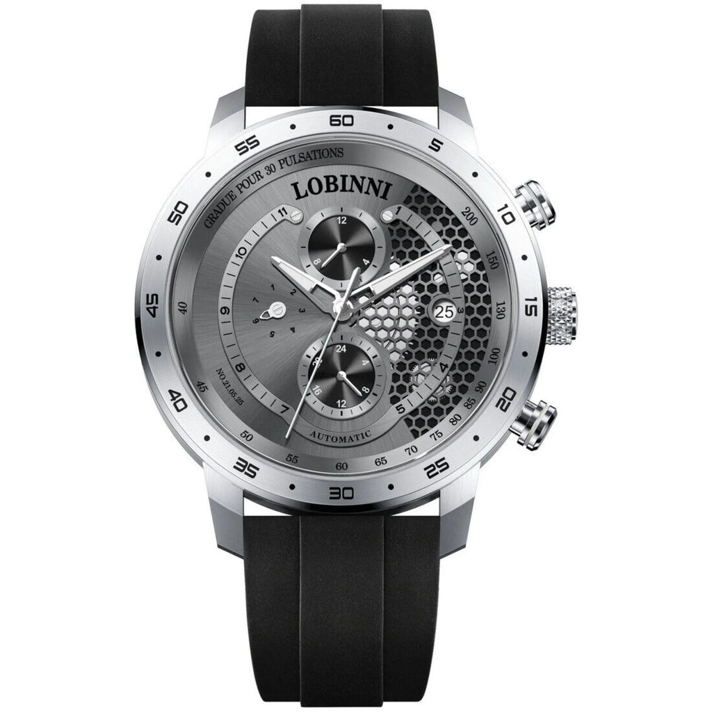 LOBINNI New Sport Watches Self-wind Mechanical Automatic Watch Men 50M Waterproof Watch Rubber Strap Lumious Watch - 16063 - DREAM WATCHES