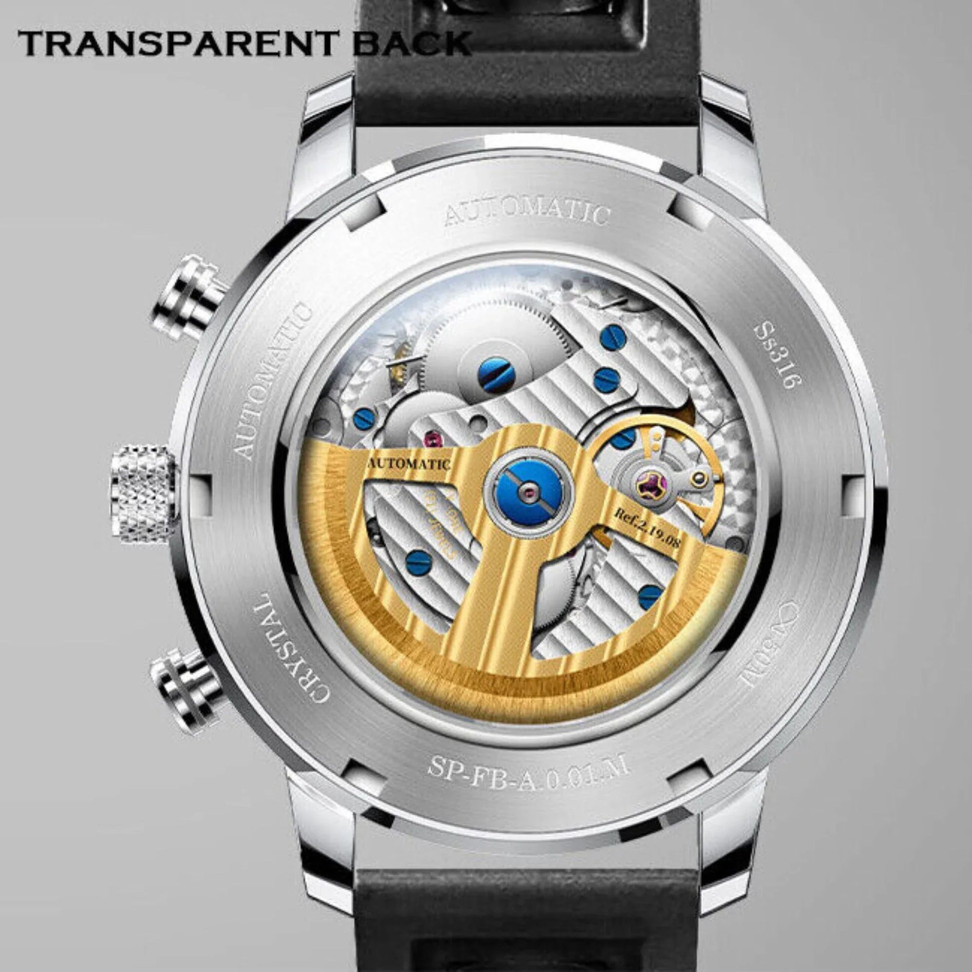 LOBINNI New Sport Watches Self-wind Mechanical Automatic Watch Men 50M Waterproof Watch Rubber Strap Lumious Watch - DREAM WATCHES