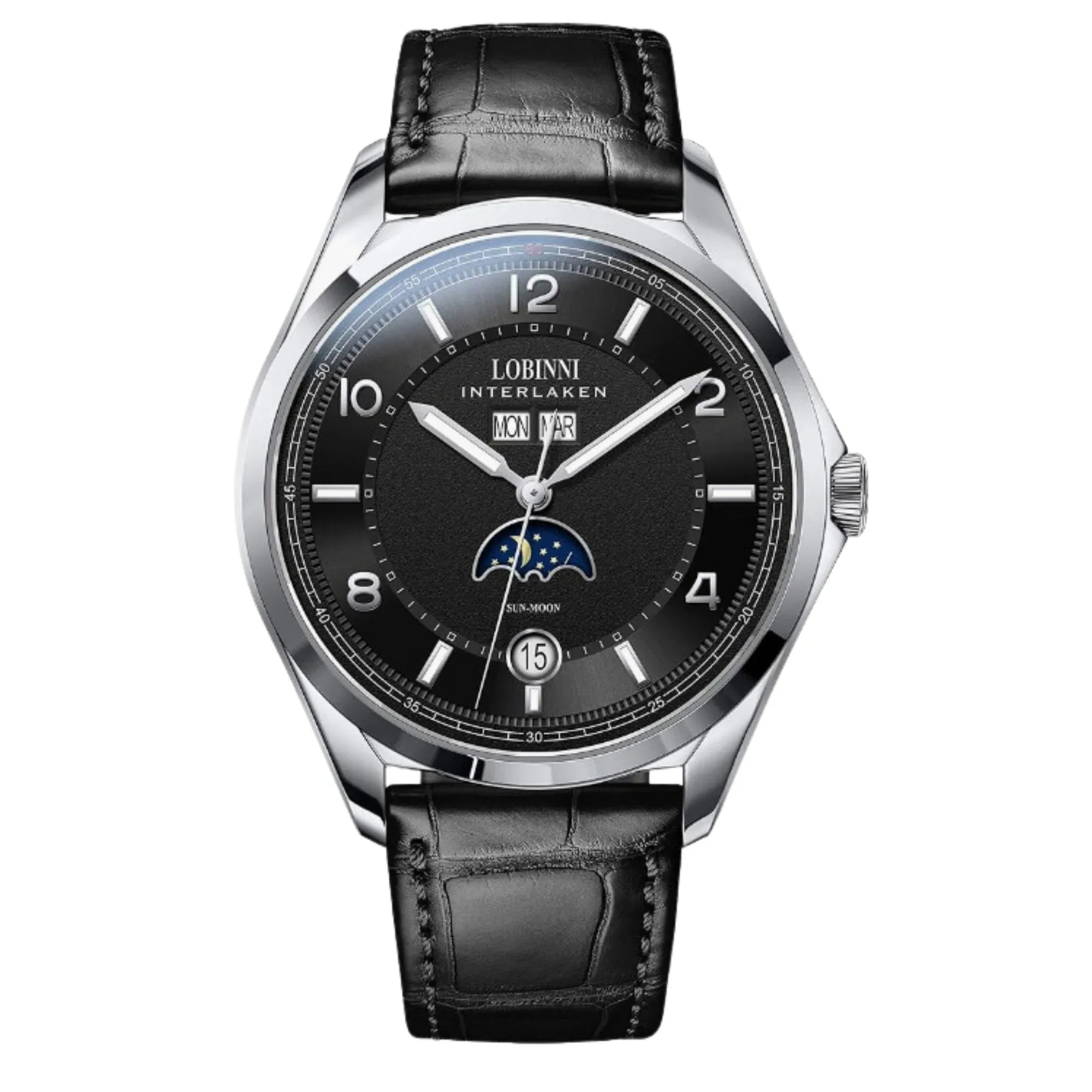 Lobinni Original Design Automatic Men's Watch Top Luxury Brand Business montre homme Seagull Men's Mechanical Watch - 18016 - DREAM WATCHES