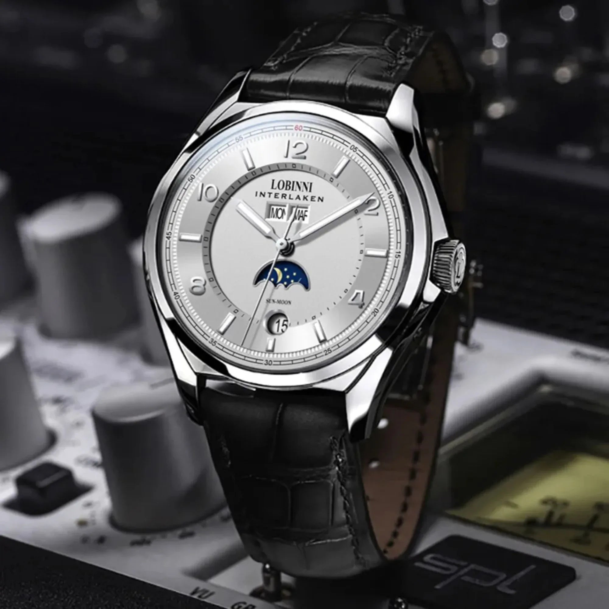 Lobinni Original Design Automatic Men's Watch Top Luxury Brand Business montre homme Seagull Men's Mechanical Watch - DREAM WATCHES