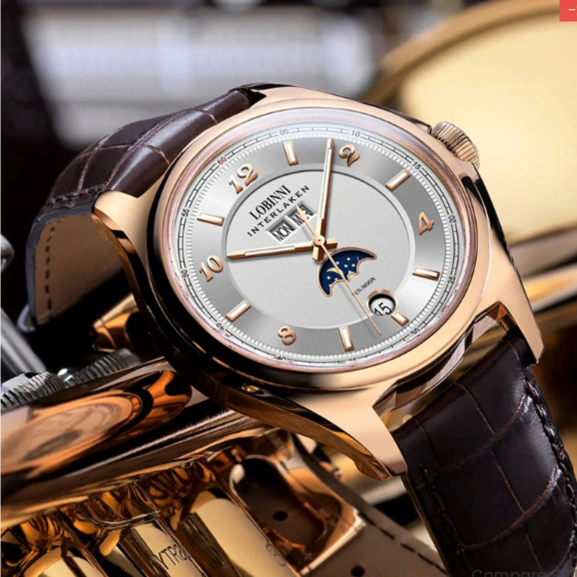 Lobinni Original Design Automatic Men's Watch Top Luxury Brand Business Seagull Men's Mechanical Watch - DREAM WATCHES