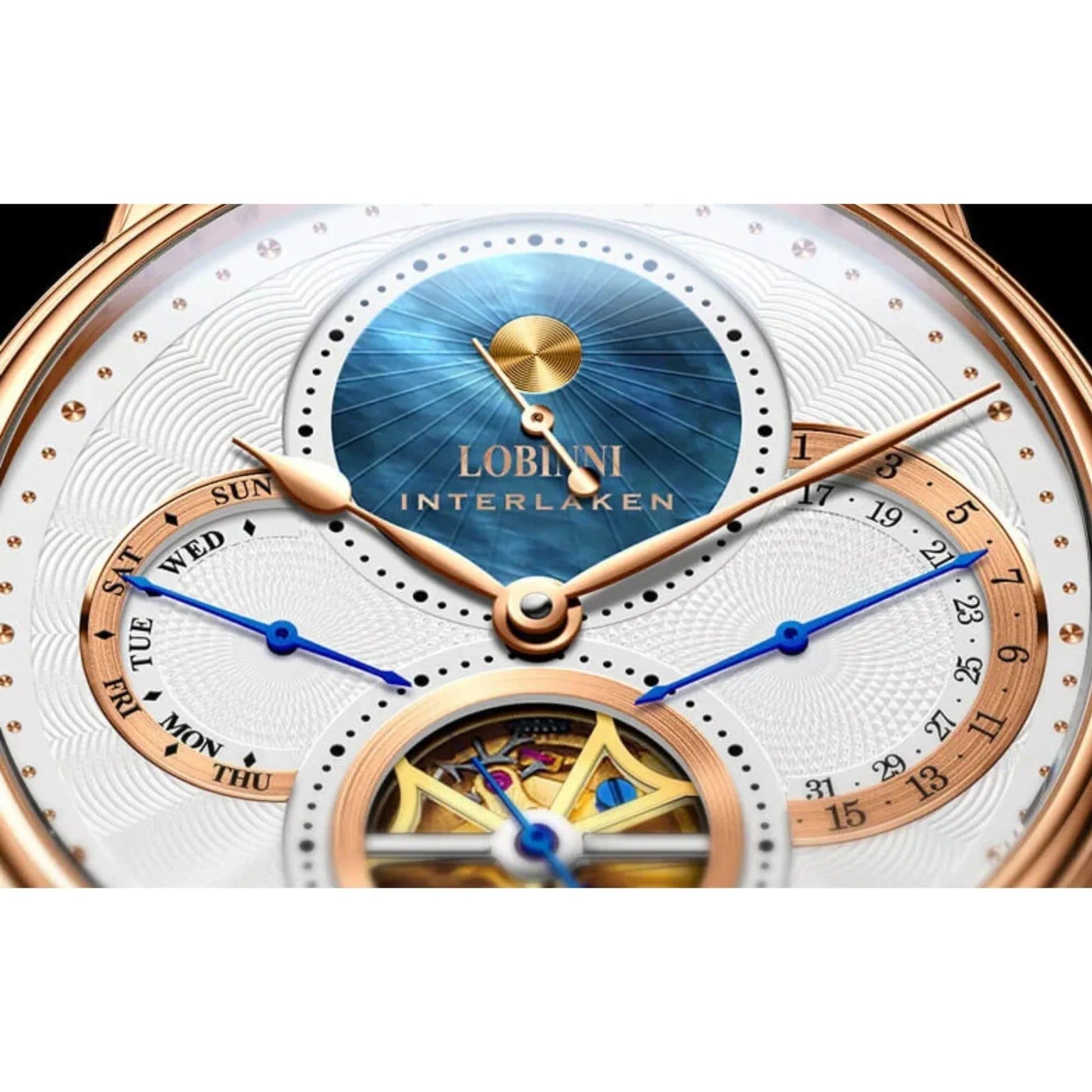 Lobinni skeleton mechanical watch luxury brand wristwatches automatic mechanical watch wrist for men - 16015 - DREAM WATCHES
