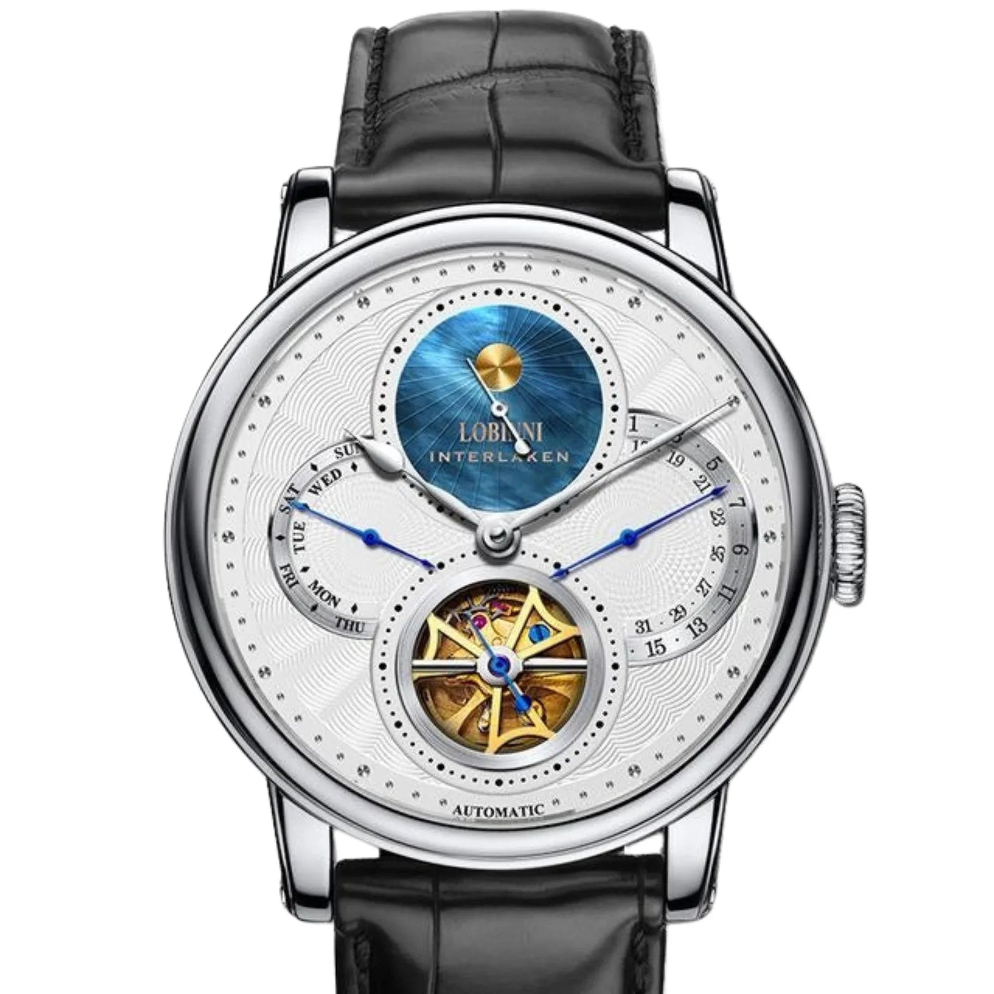 Lobinni skeleton mechanical watch luxury brand wristwatches automatic mechanical watch wrist for men - 16015 - DREAM WATCHES