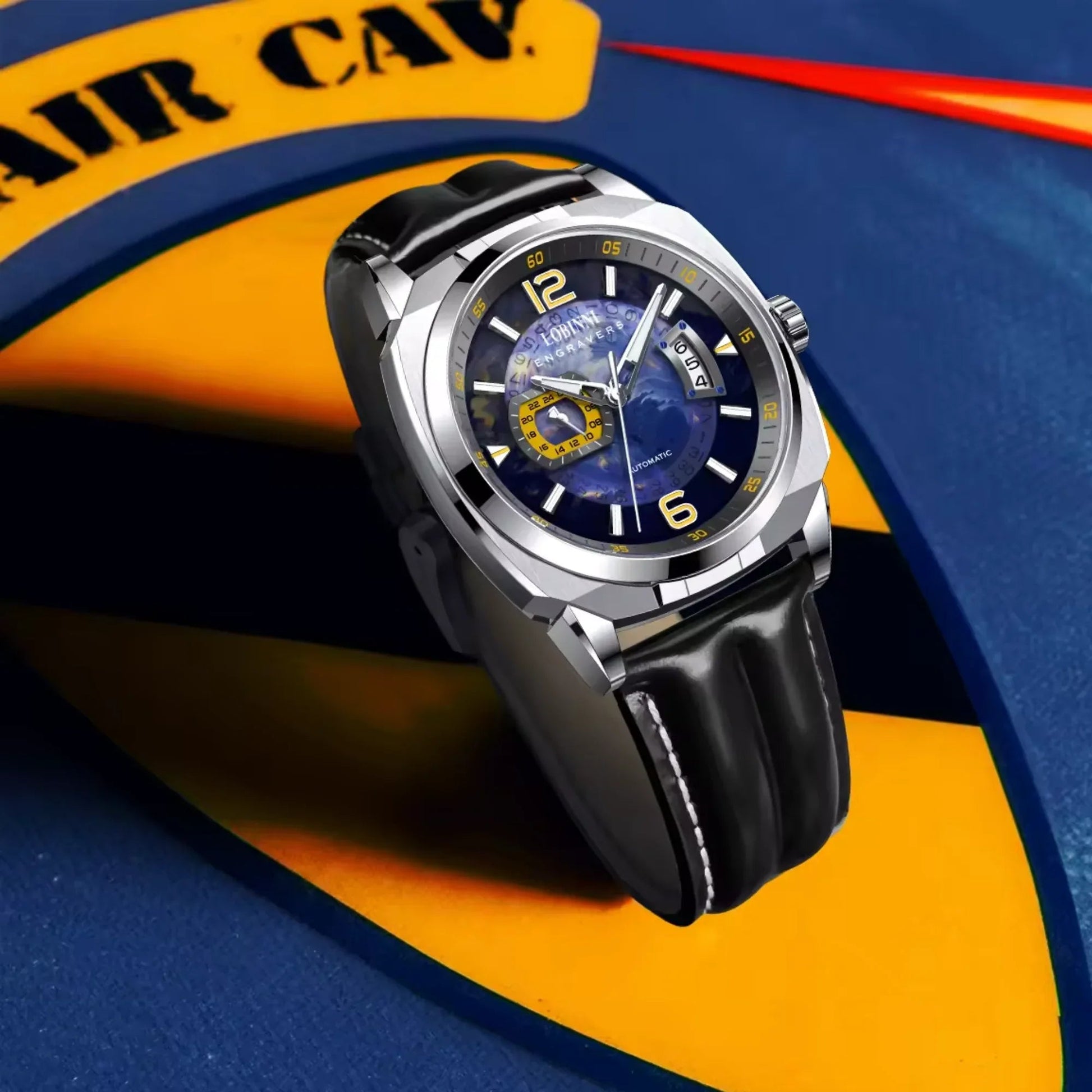 Lobinni sports watch men's square luminous pointer automatic mechanical watch - 16070 - DREAM WATCHES