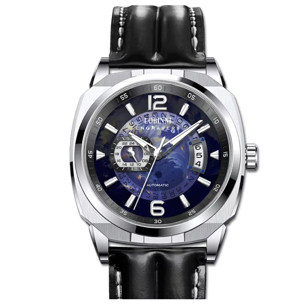 Lobinni sports watch men's square luminous pointer automatic mechanical watch - 16070 - DREAM WATCHES