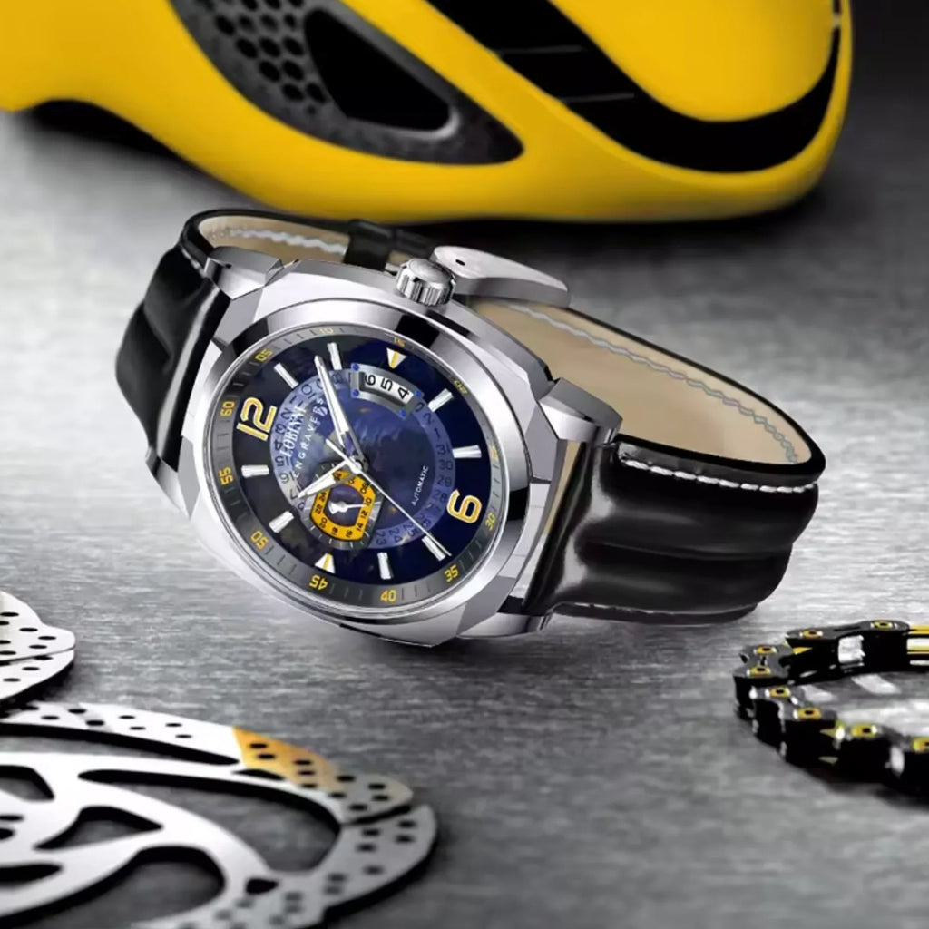 Lobinni sports watch men's square luminous pointer automatic mechanical watch - 16070 - DREAM WATCHES