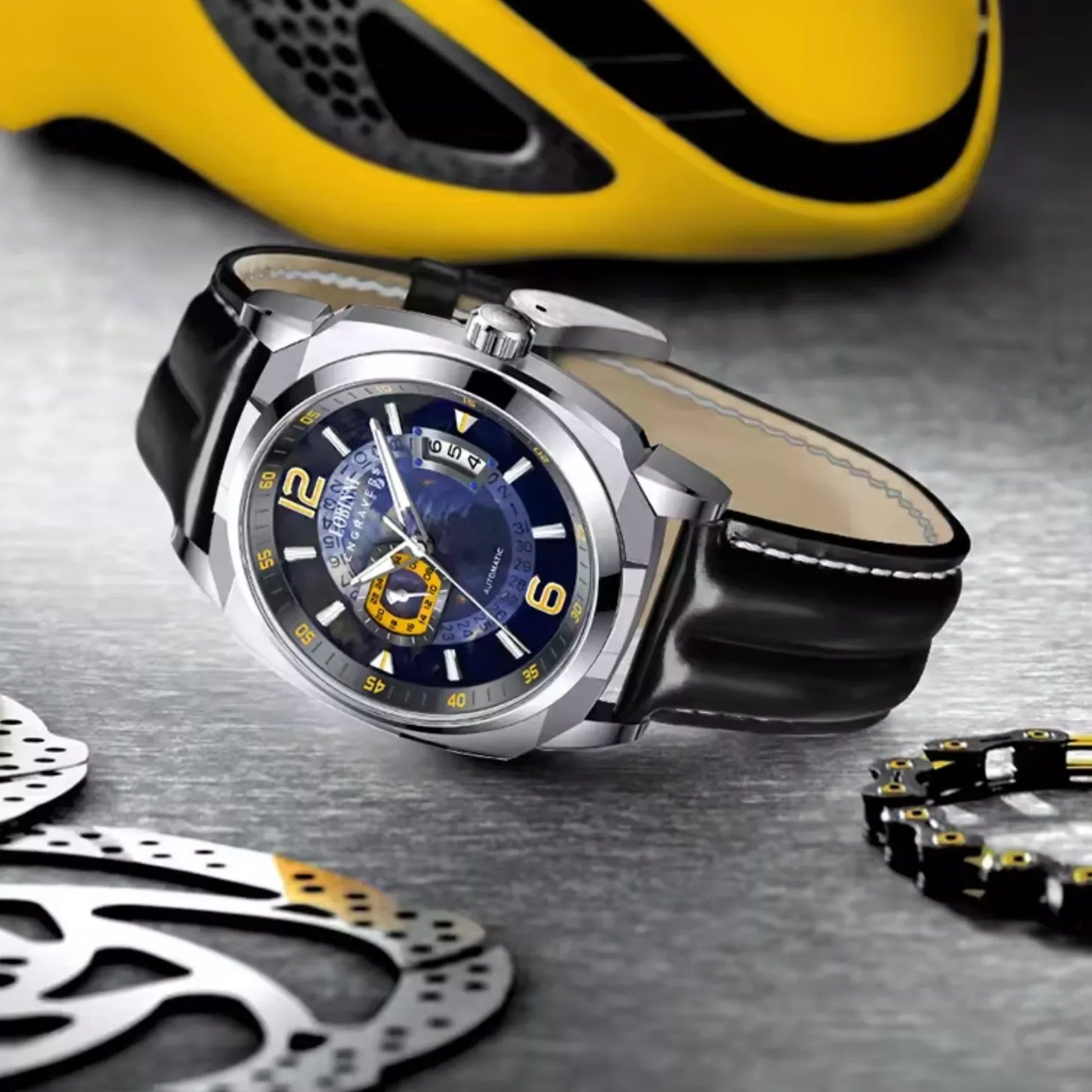 Lobinni sports watch men's square luminous pointer automatic mechanical watch - 16070 - DREAM WATCHES