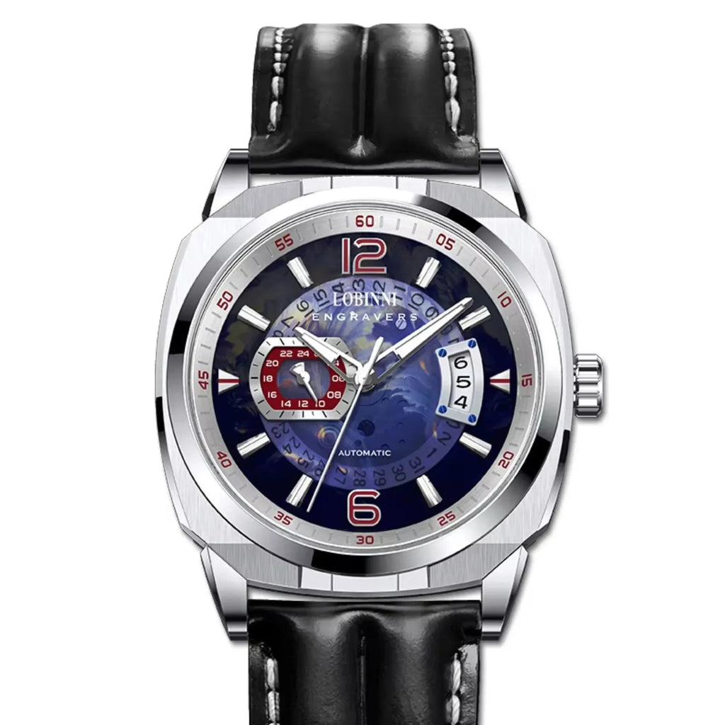 Lobinni sports watch men's square luminous pointer automatic mechanical watch - 16070 - DREAM WATCHES