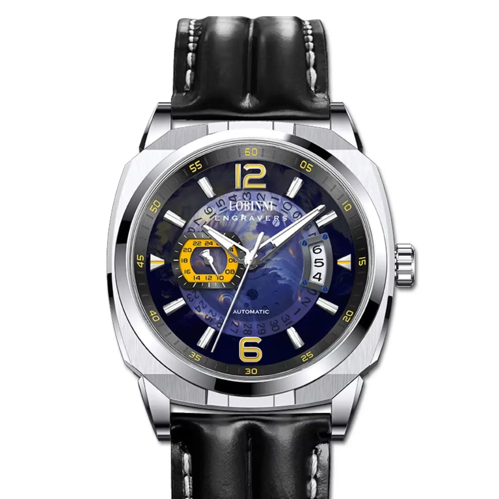 Lobinni sports watch men's square luminous pointer automatic mechanical watch - 16070 - DREAM WATCHES