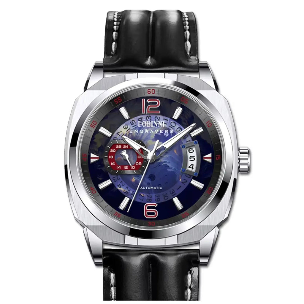 Lobinni sports watch men's square luminous pointer automatic mechanical watch - 16070 - DREAM WATCHES