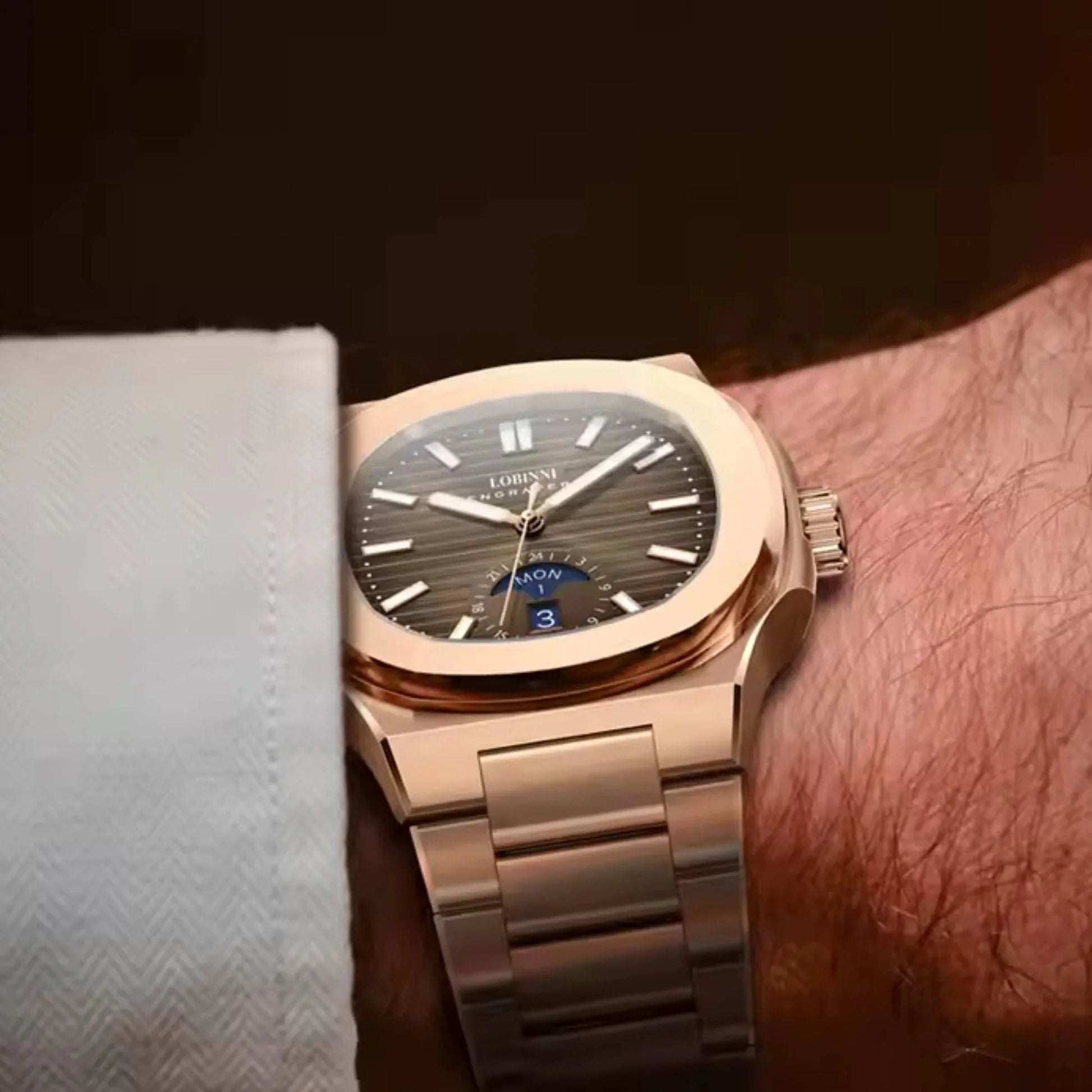 LOBINNI Stainless Steel Business Automatic Watch for Men - DREAM WATCHES