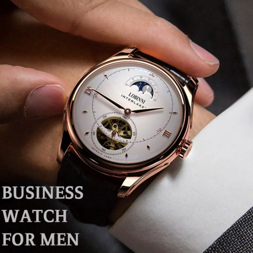LOBINNI Stainless Steel Men Watches Top Brand Luxury Automatic Mechanical Watch Sapphire Glass Waterproof Wirstwatch - 13021/22 - DREAM WATCHES