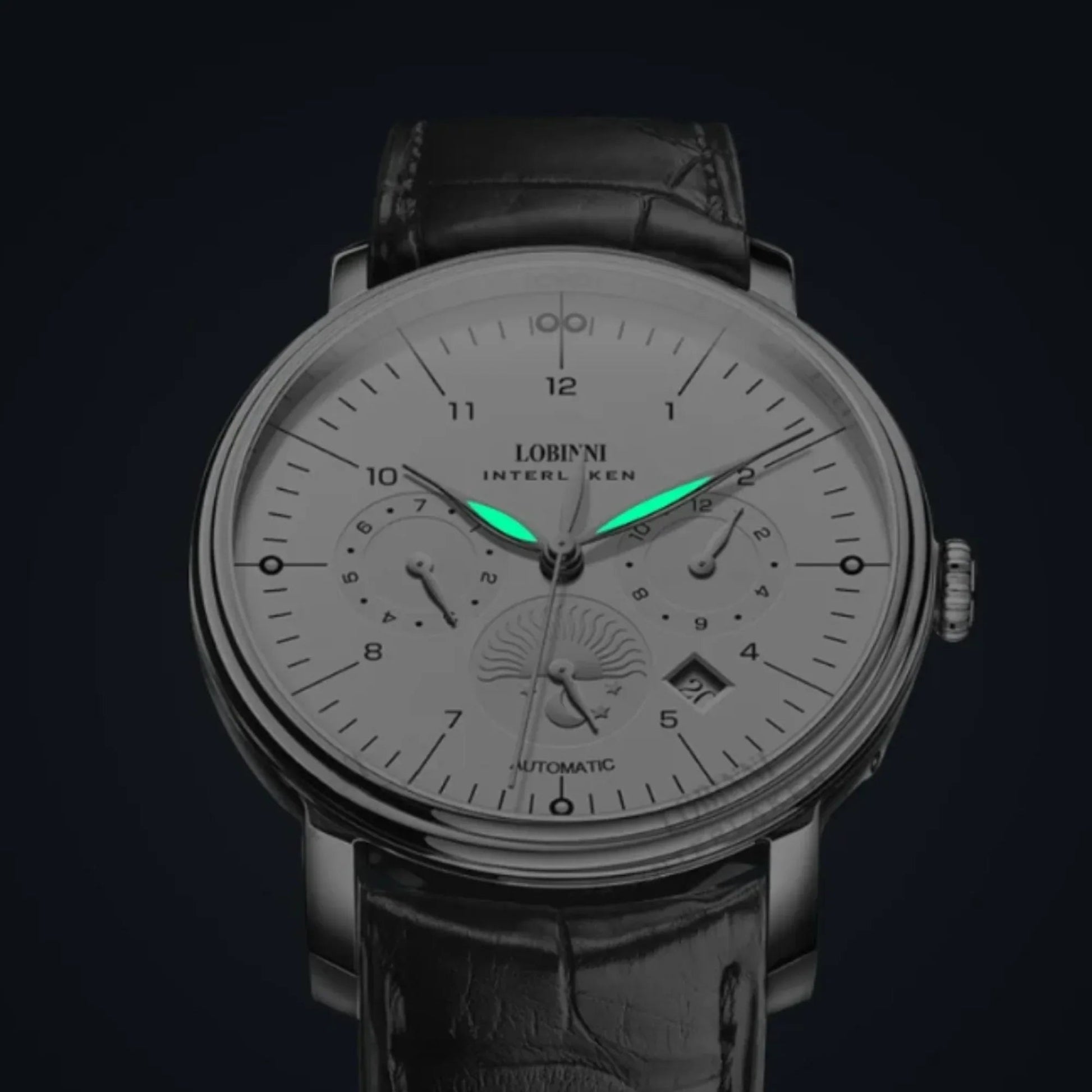 LOBINNI Top Brand Mechanical Watch Sapphire Glass Waterproof 50M Stainless Steel Automatic Watch Luxury Date Week Men Watches - 15008 - DREAM WATCHES