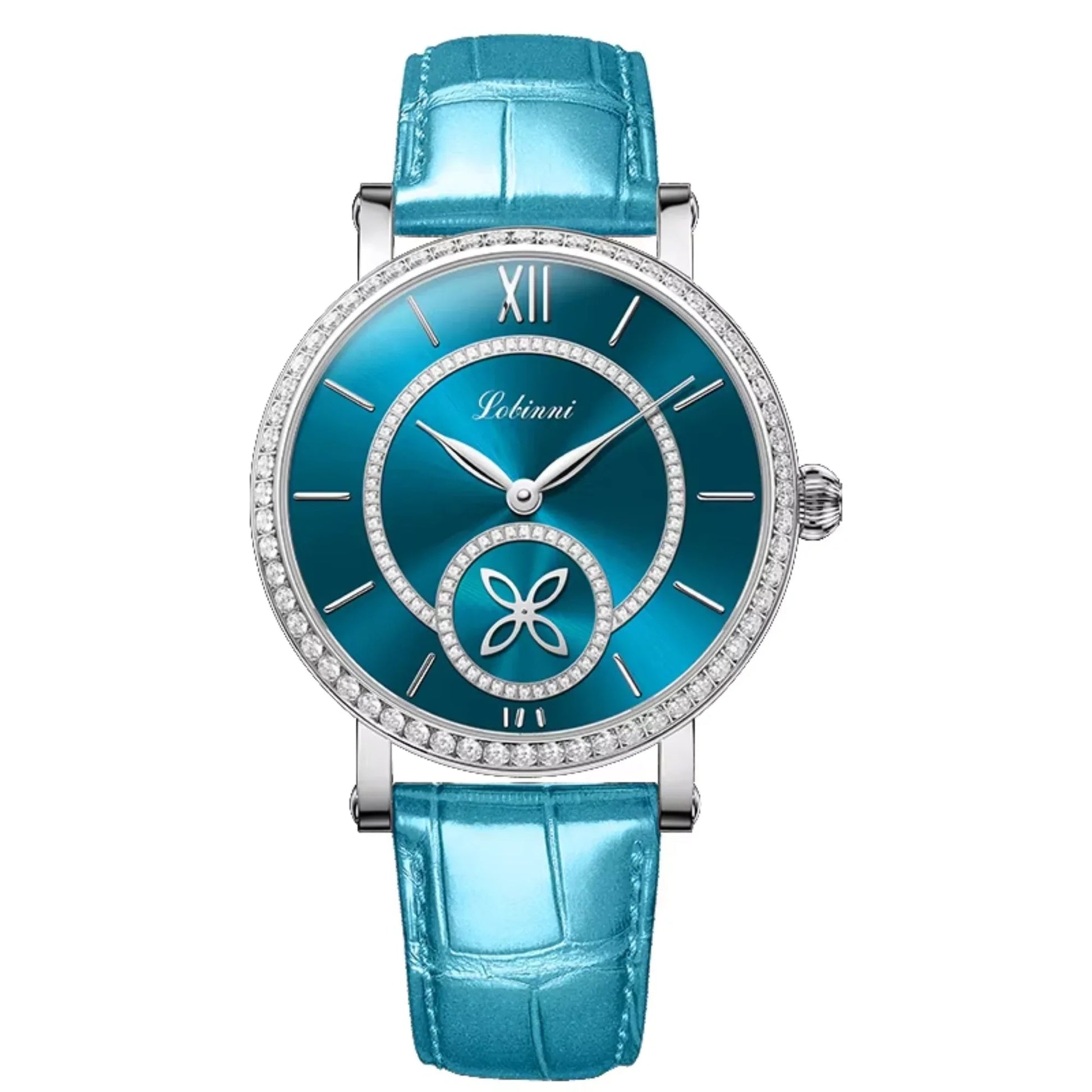 LOBINNI Watch For Women Sunray-Dial Zircon Seagull Movement Automatic Mechanical Wrist Watch Woman - 2073 - DREAM WATCHES