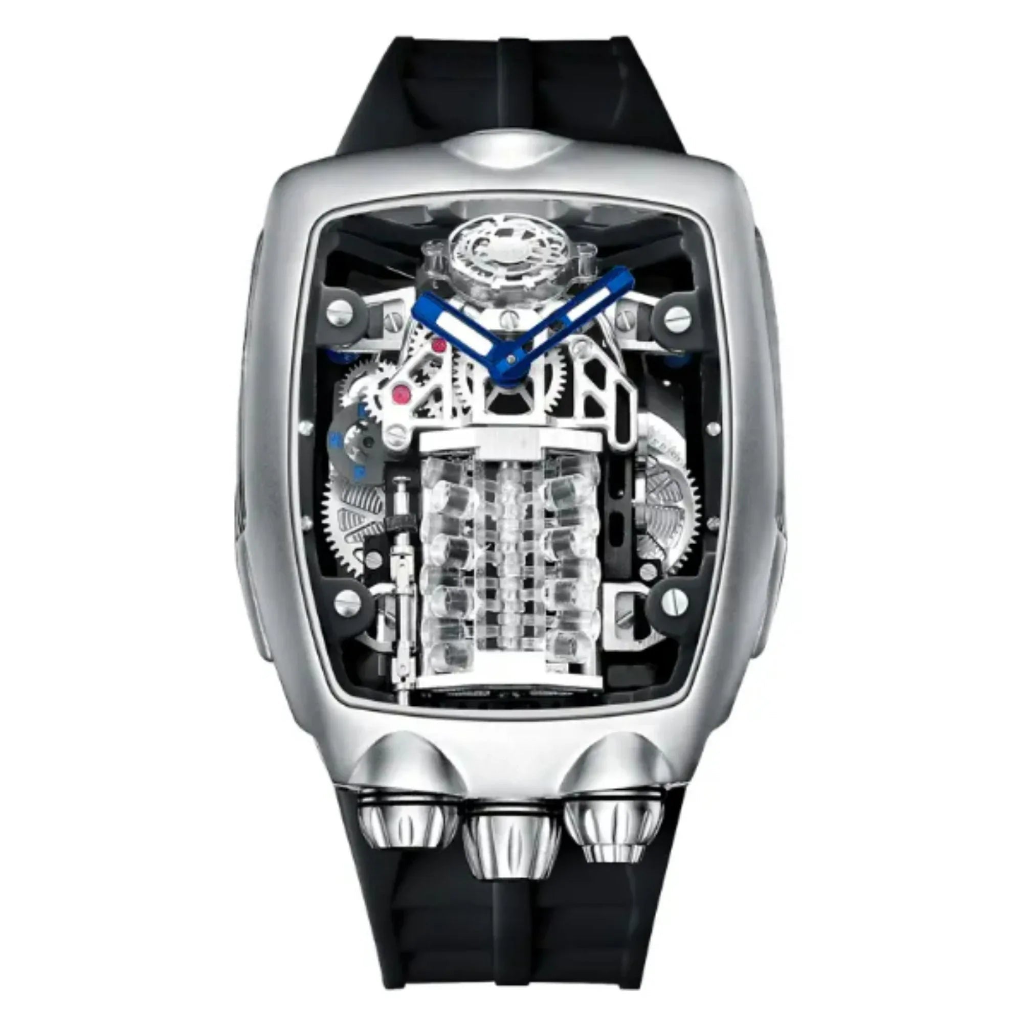 Luxury Automatic double barrel Japanese Miyota Tourbillon Automatic Watch - Black - DREAM WATCHES