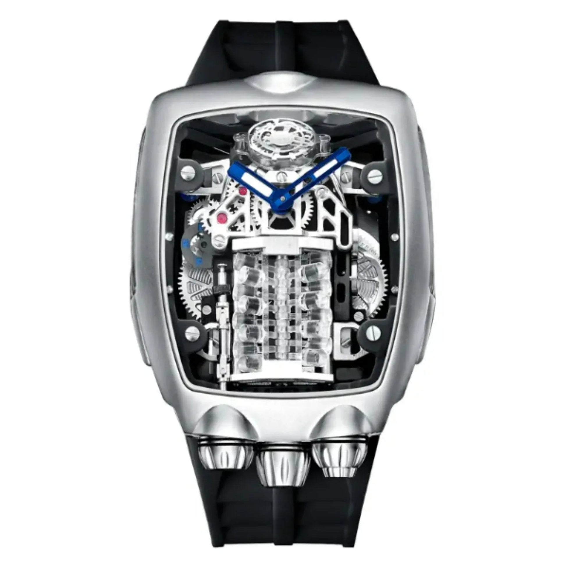 Luxury Automatic double barrel Japanese Miyota Tourbillon Automatic Watch - Black - DREAM WATCHES