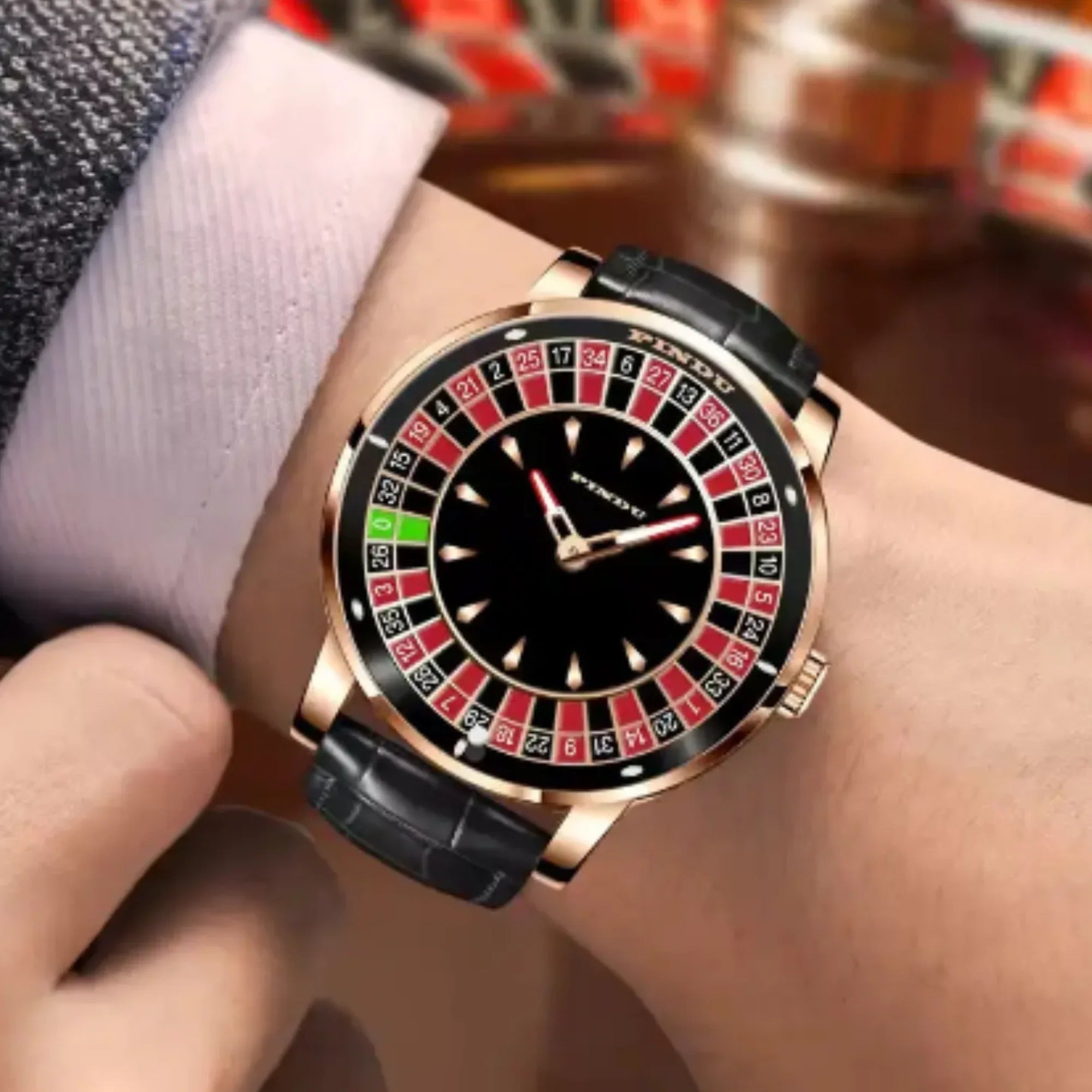 Luxury Casino Watch with Seiko NH-35 Automatic movement Rotating Disk Mens Mechanical watch Roulette - DREAM WATCHES