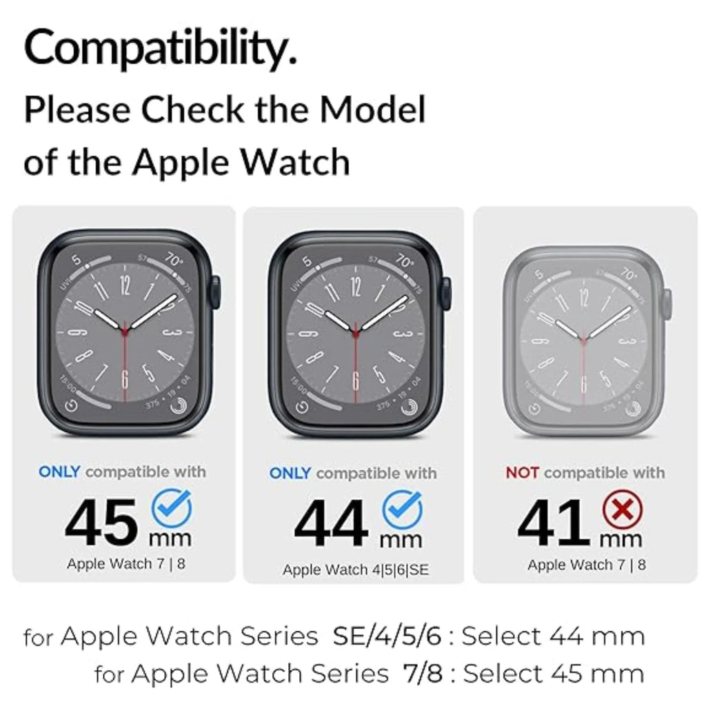 Luxury Metal Mod Kit For Apple Watch | Case With Jewels, Rubber & Stainless Steel Straps | Apple Watch SE/3/4/5/6 Accessory - 45 Mm| Golden Case - Golden Band - DREAM WATCHES
