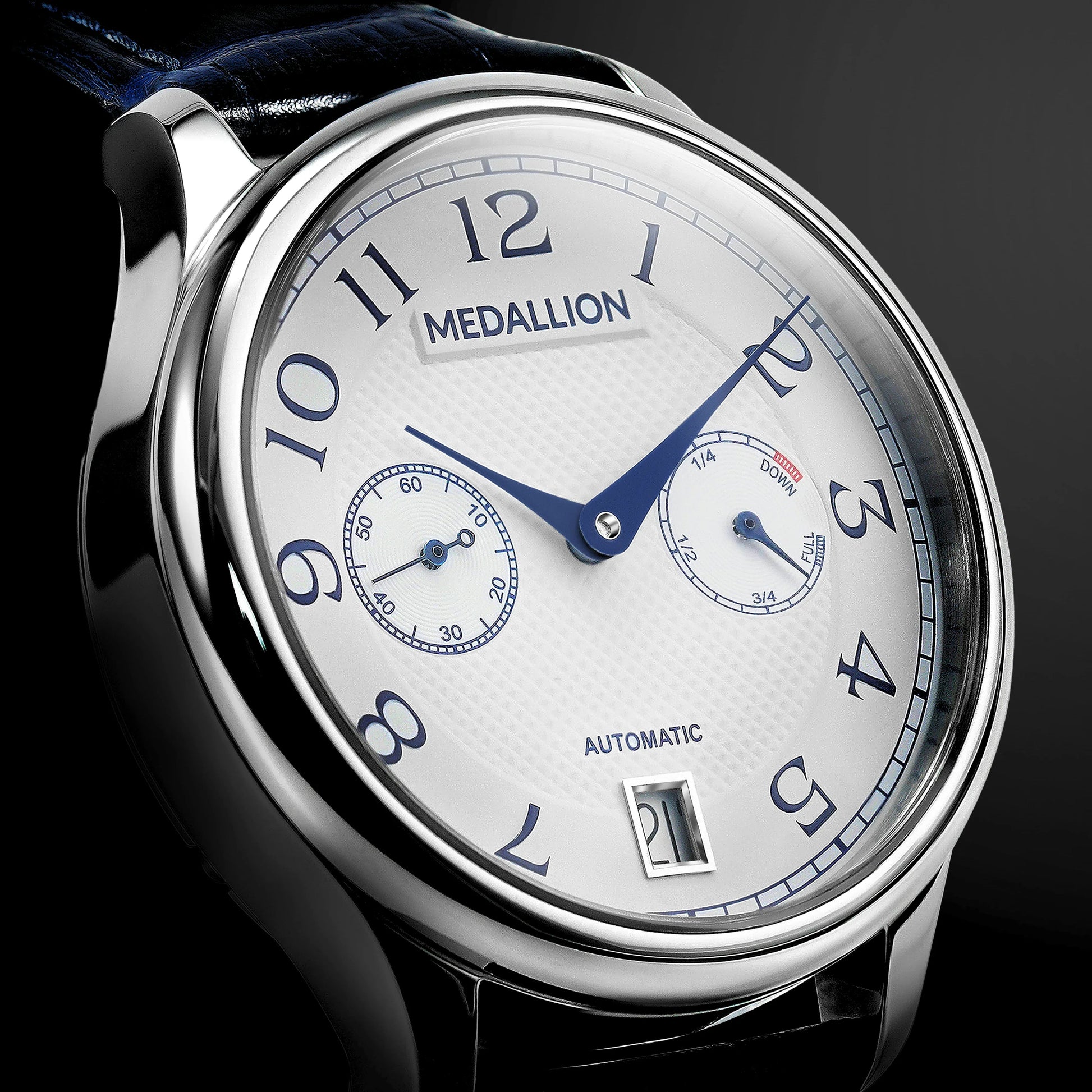 MEDALLION "Symphony" Mens 40 mm Automatic - Electric Blue - DREAM WATCHES