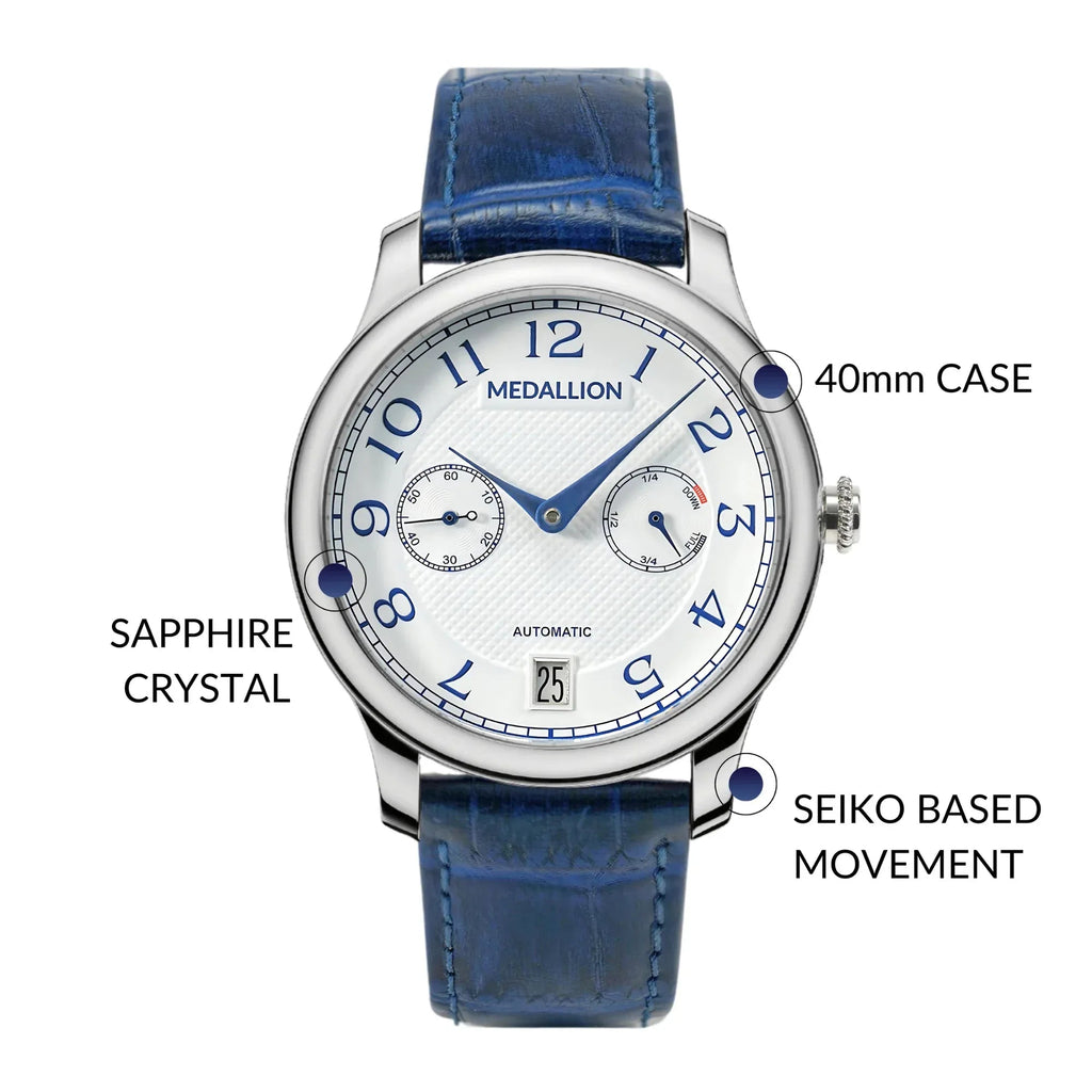 MEDALLION "Symphony" Mens 40 mm Automatic - Enamel Brown - DREAM WATCHES