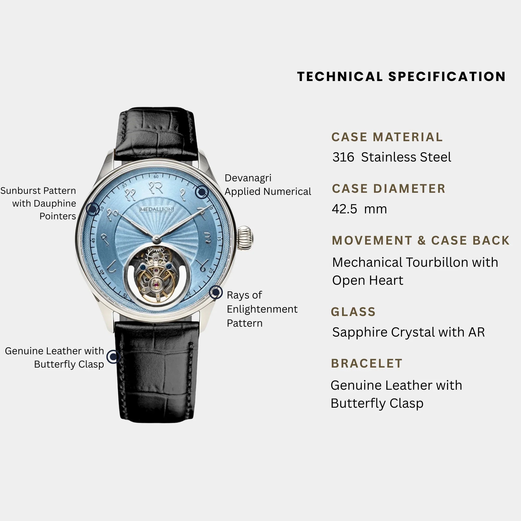 MEDALLION | The Grand Tourbillon Azure Devanagari - DREAM WATCHES