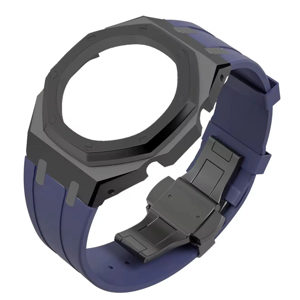 Metal Mod Kit Watchband and Metal Case for G-shock GA-2100 and GA-2110/BA-2100 Casioak (Black Metal Case) - DREAM WATCHES