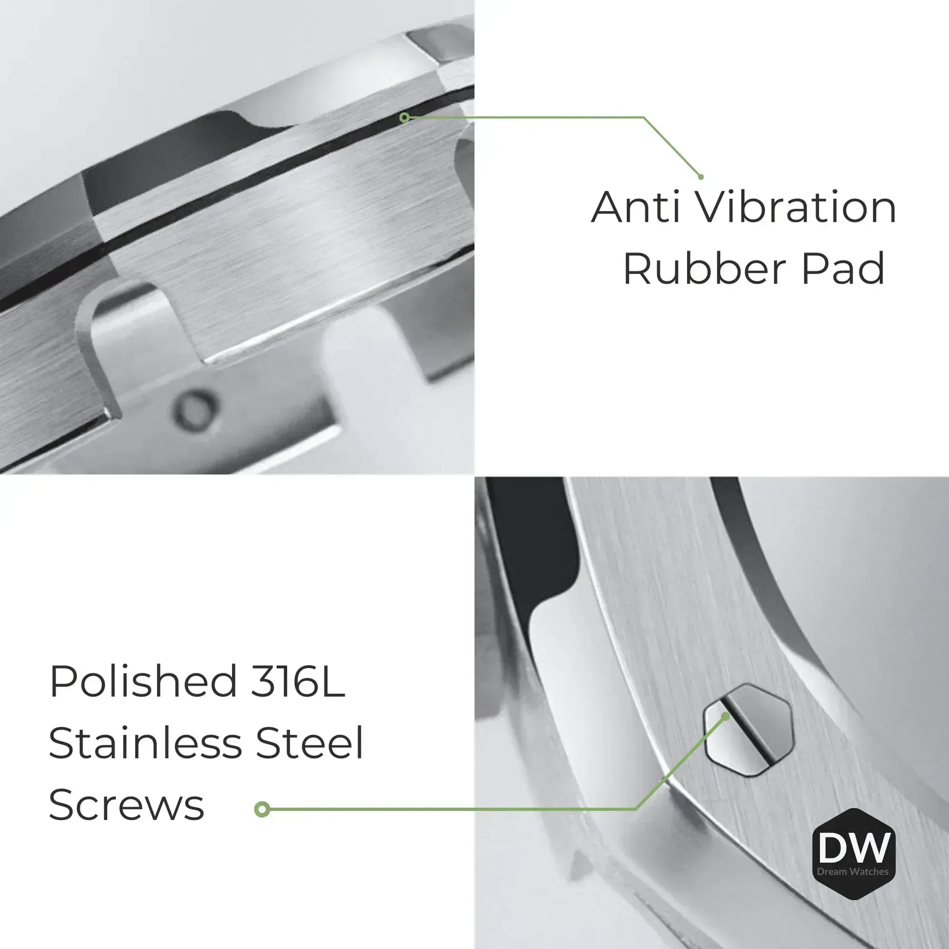 Metal Mod Kit Watchband and Metal Case for G-shock GA-2100 and GA-2110/BA-2100 Casioak (Black Metal Case) - DREAM WATCHES