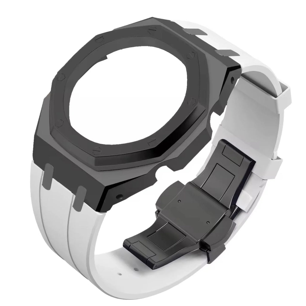 Metal Mod Kit Watchband and Metal Case for G-shock GA-2100 and GA-2110/BA-2100 Casioak (Black Metal Case) - DREAM WATCHES
