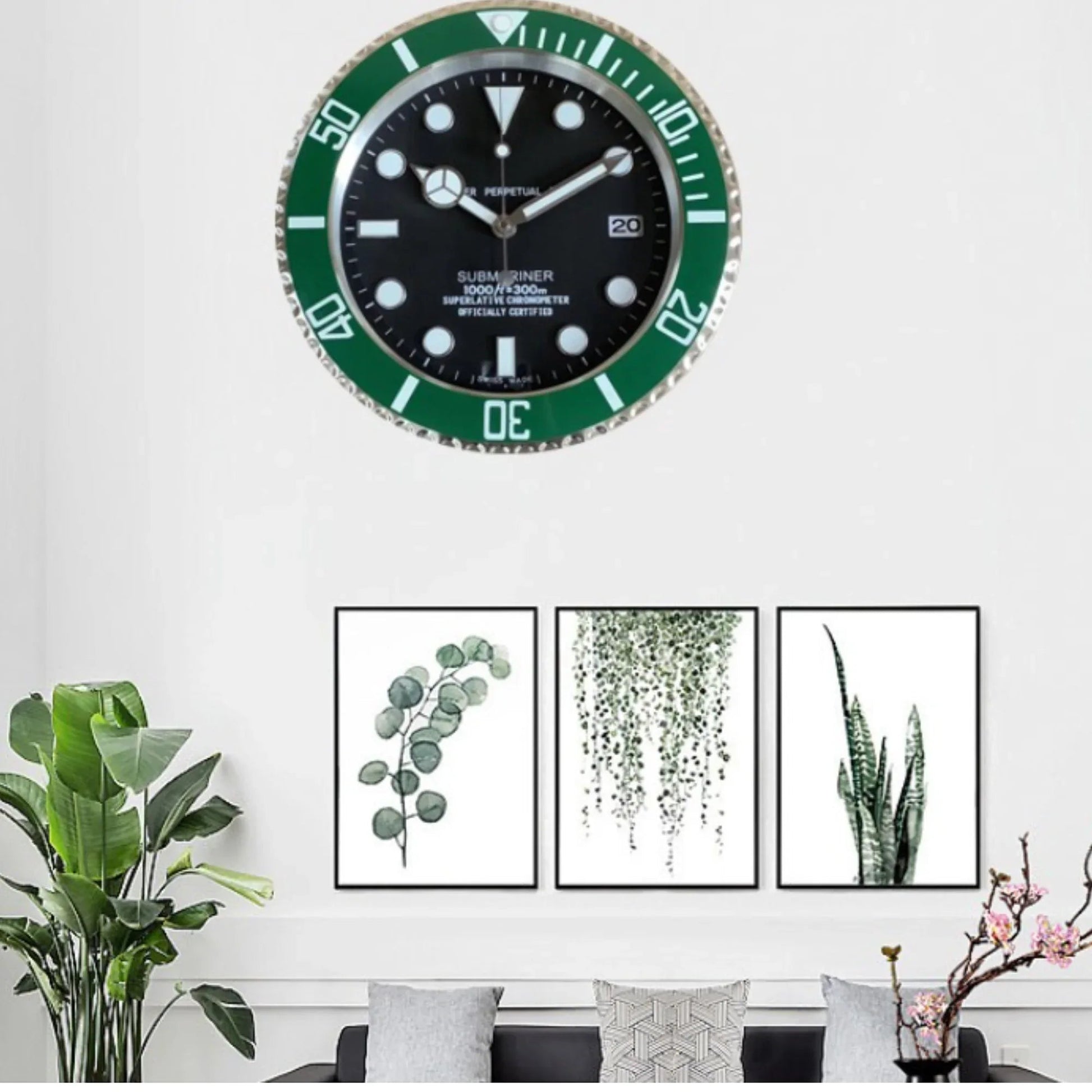 Metal Wall Clock With Timeless Swiss Design With Date Functionality| Wall Clock For Watch Enthusiasts | Perfect For Gifting - DREAM WATCHES