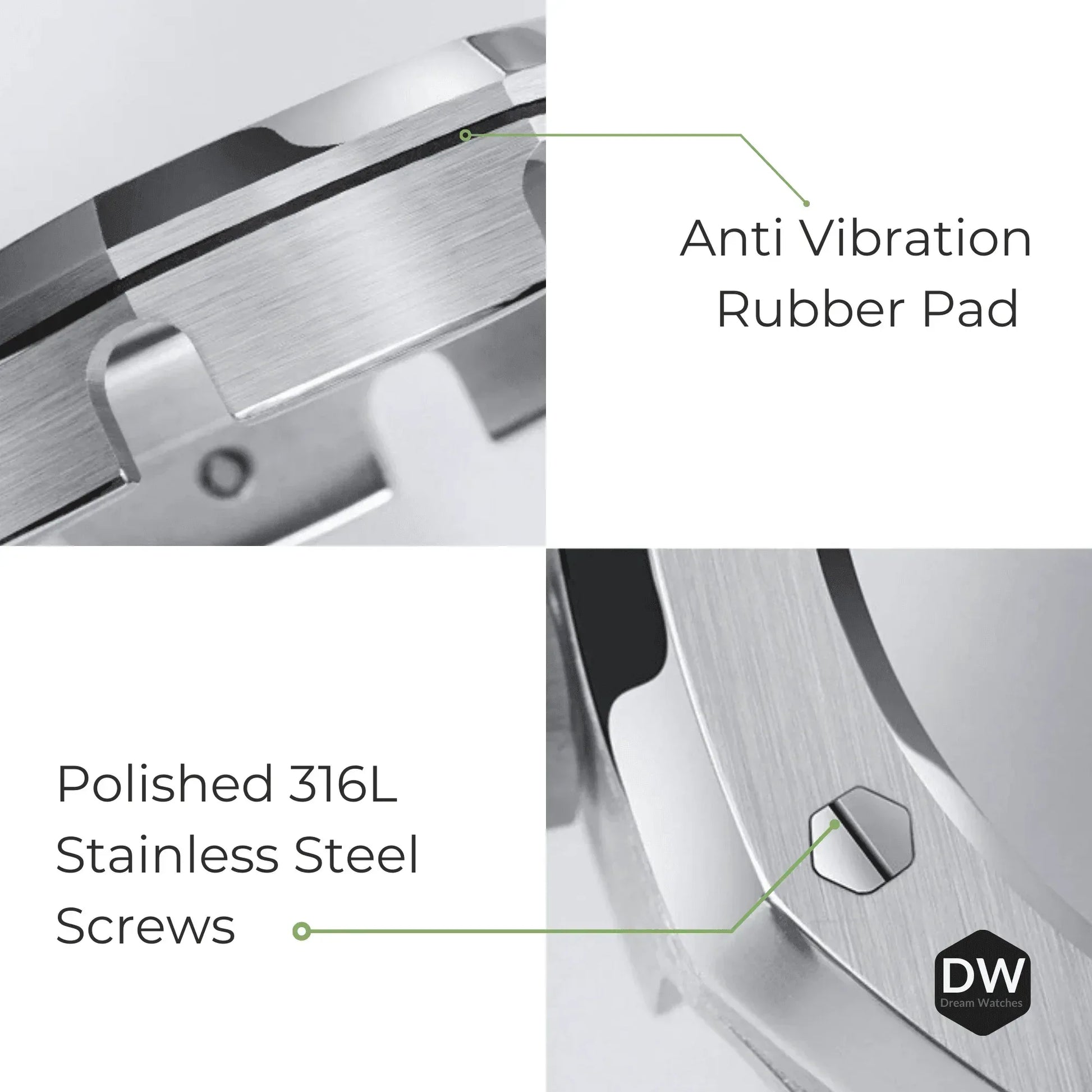 Mod Kit Metal Watchband and Metal Case for G-shock GM-2100 and GM-2110/B-2100 " Casioak" (Golden Bracelet) - DREAM WATCHES