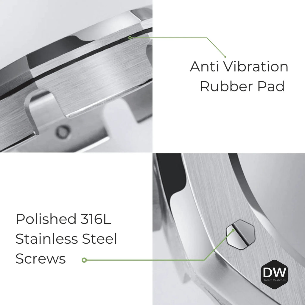 Mod Kit Metal Watchband and Metal Case for G-shock GM-2100 and GM-2110/B-2100 " Casioak" (Rose Gold Bracelet) - DREAM WATCHES